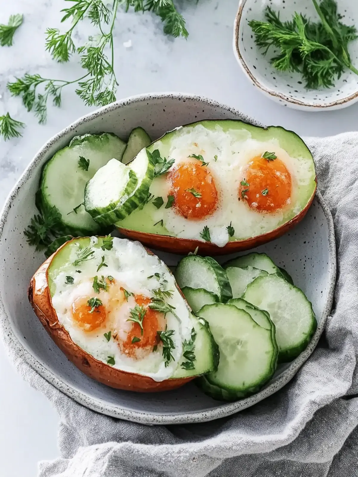 Frühstück Süßkartoffel mit Ei und knusprigem Bacon genießen 5 Frühstück Süßkartoffel