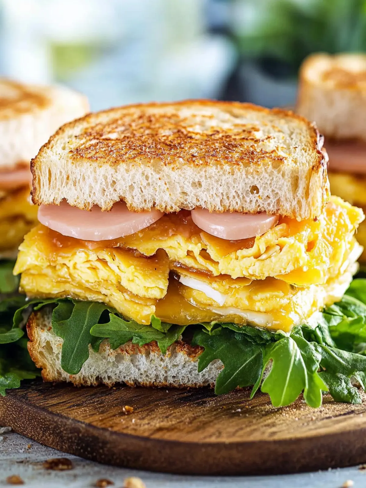 Schinken, Ei und Käse Frühstücks-Slider für ein schnelles Frühstück 4 Schinken, Ei und Käse Frühstücks-Slider