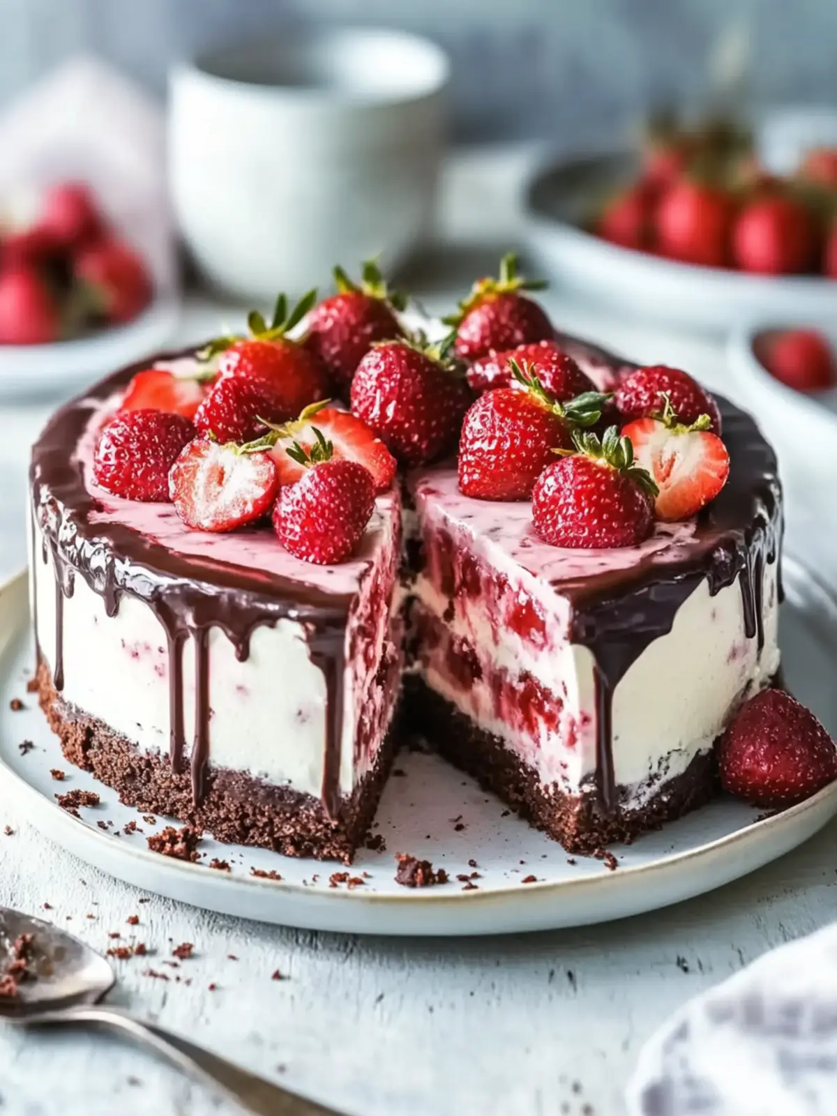 Yogurette Erdbeertorte – Beste Sommertorte mit Schoko & Erdbeeren! 5 Yogurette Erdbeertorte – Beste Sommertorte mit Schoko & Erdbeeren