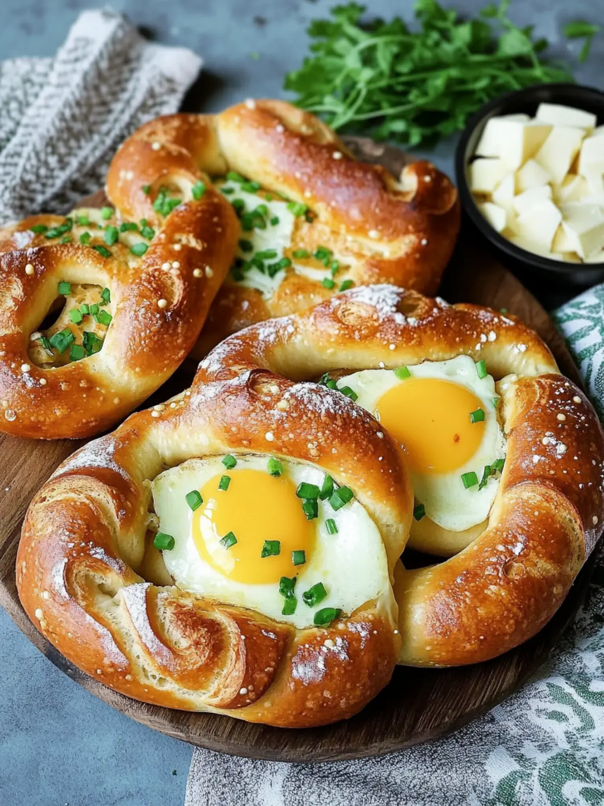 Überbackene Brezeln mit Ei, Käse und Schinken – Herzhaft & Lecker 3 Überbackene Brezeln mit Ei, Käse und Schinken