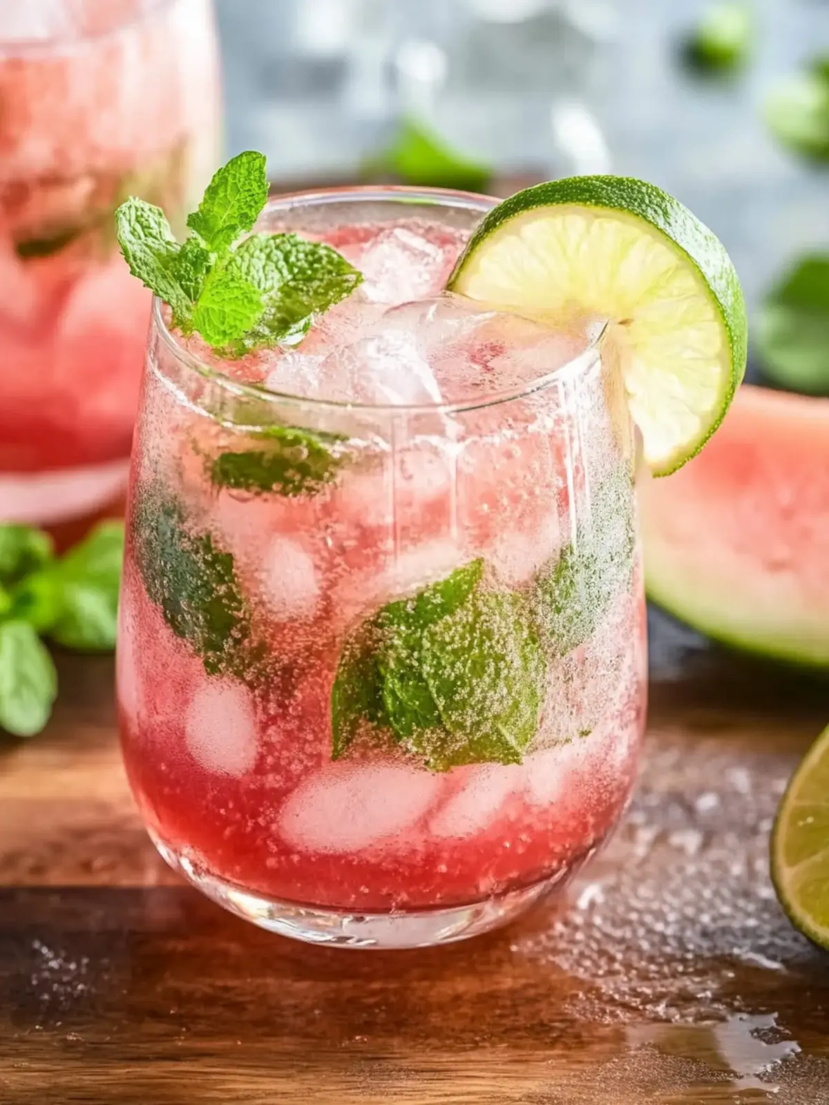 Erfrischende Wassermelonen-Limetten-Minze-Mocktails für den Sommer 5 Wassermelonen-Limetten-Minze-Mocktails