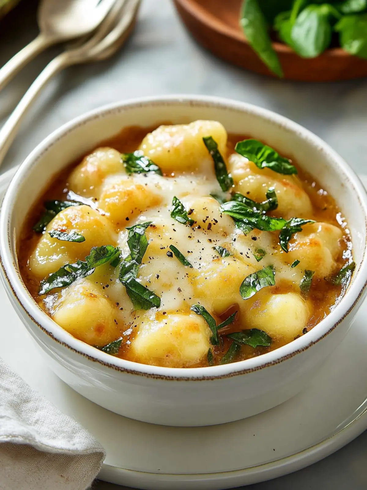 Französische Zwiebel Gnocchi Suppe für Herz und Seele 3 Französische Zwiebel Gnocchi Suppe