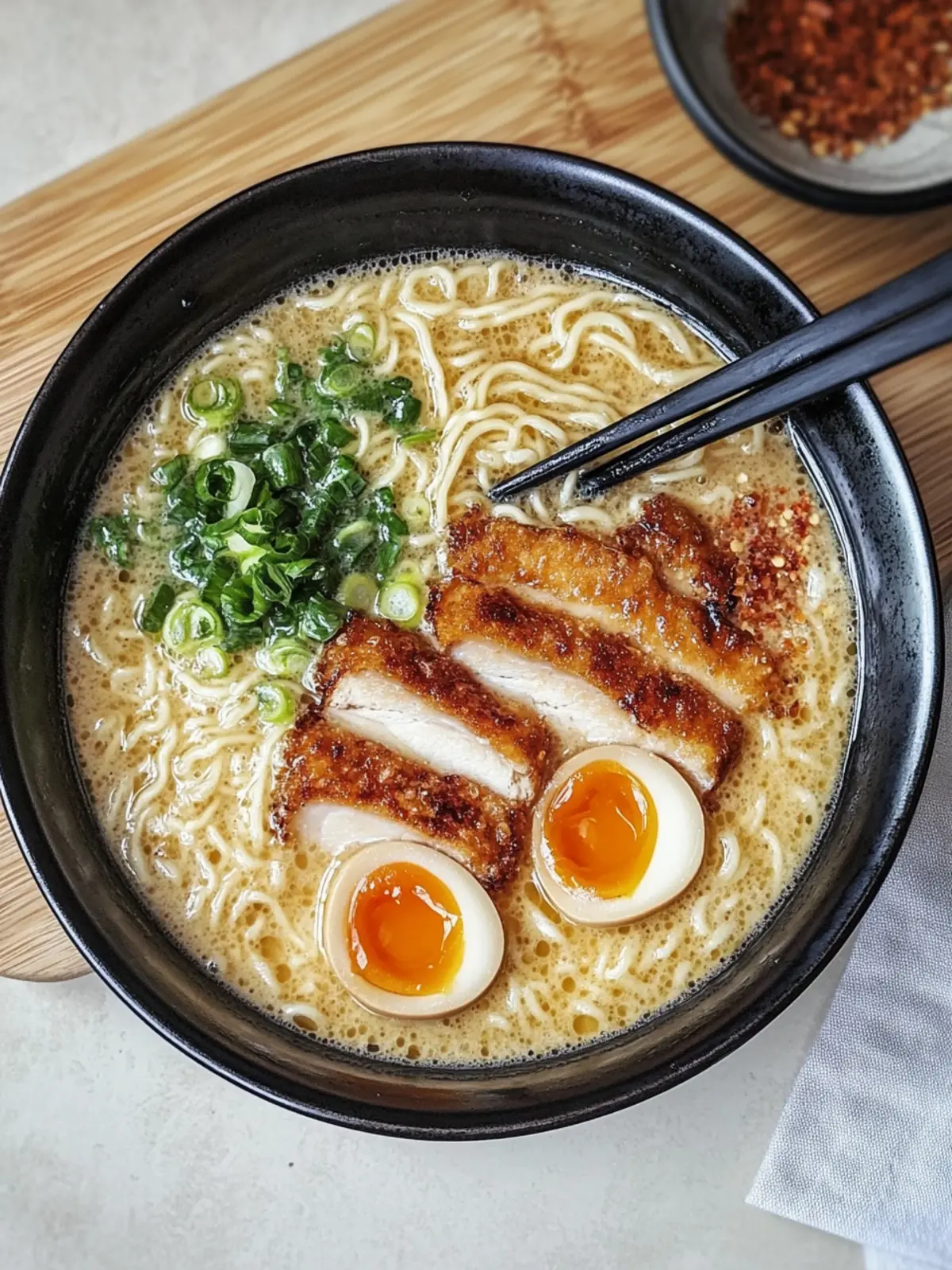 Genieße Knuspriges Hähnchen Katsu Ramen für Zuhause 4 Knuspriges Hähnchen Katsu Ramen