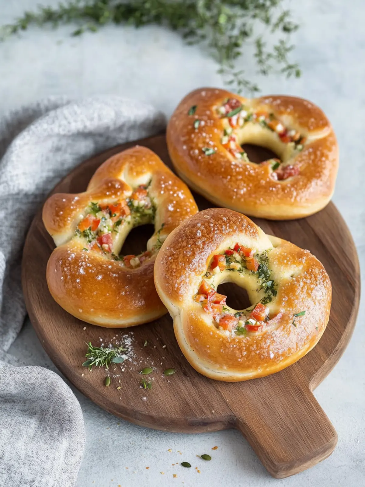 Vegetarisch gefüllte Brezeln: Schnelles Genussrezept für Feinschmecker 2 Vegetarisch gefüllte Brezeln