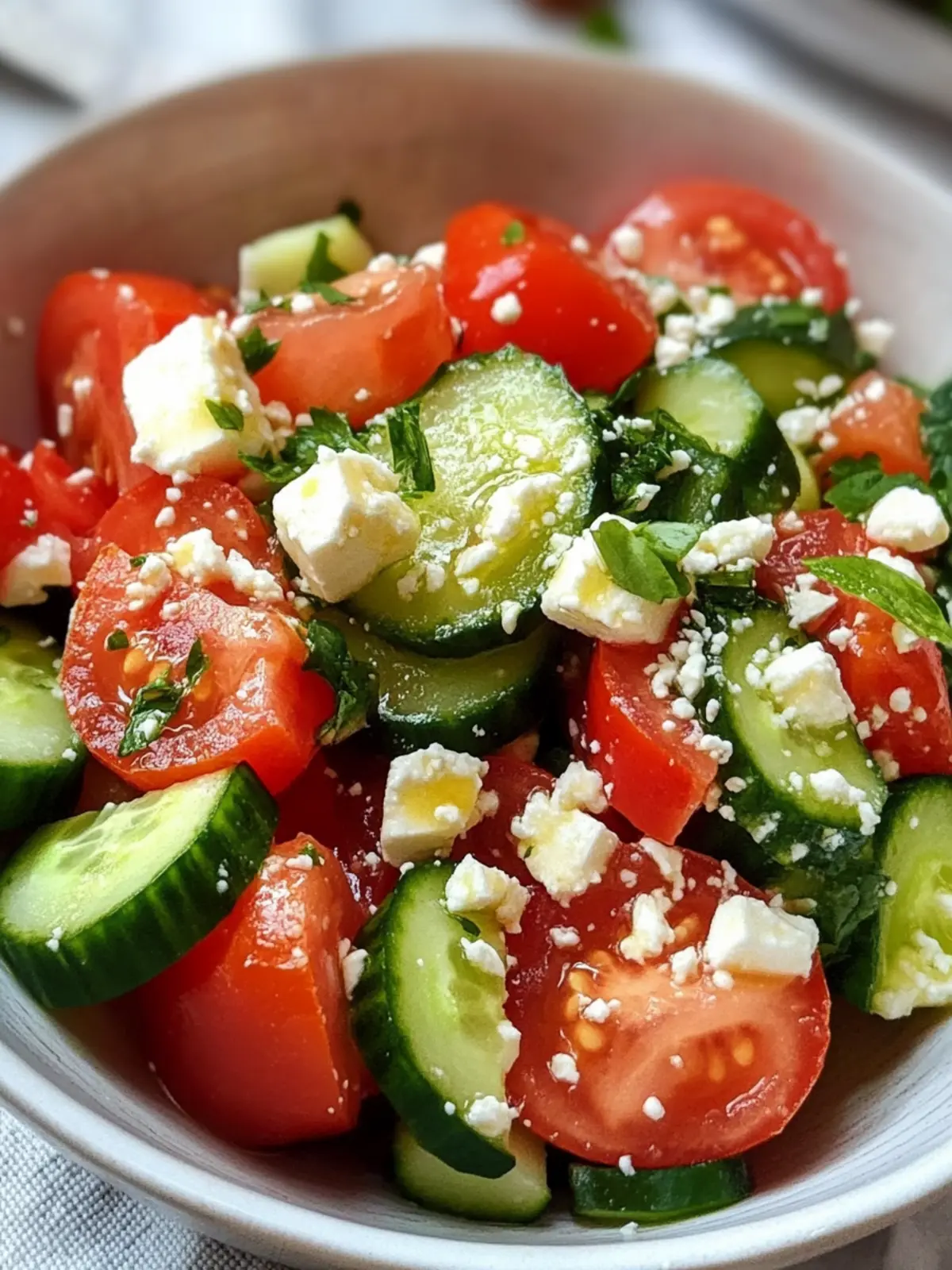 Erfrischender Tomaten-Feta-Gurken-Salat für heiße Tage 5 Refreshing Tomato Feta Cucumber Salad