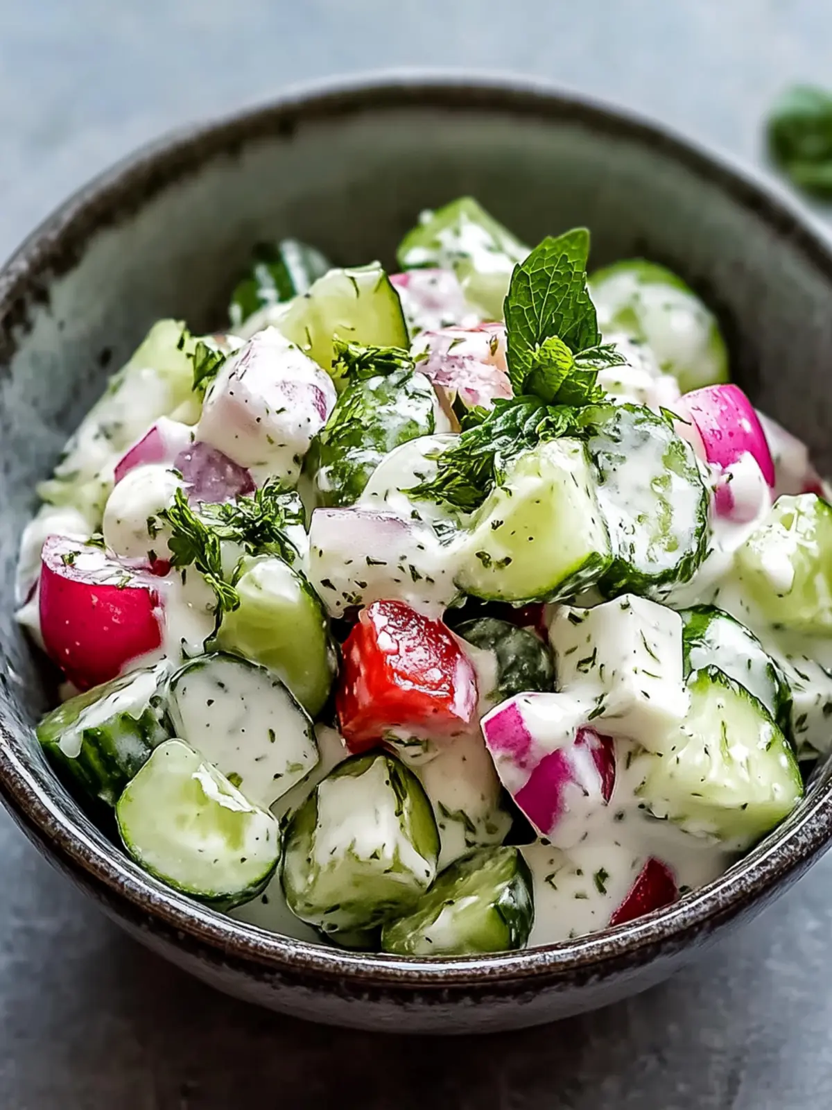 Erfrischender Radieschen-Gurken-Joghurt-Salat für heiße Tage 5 Radieschen-Gurken-Joghurt-Salat