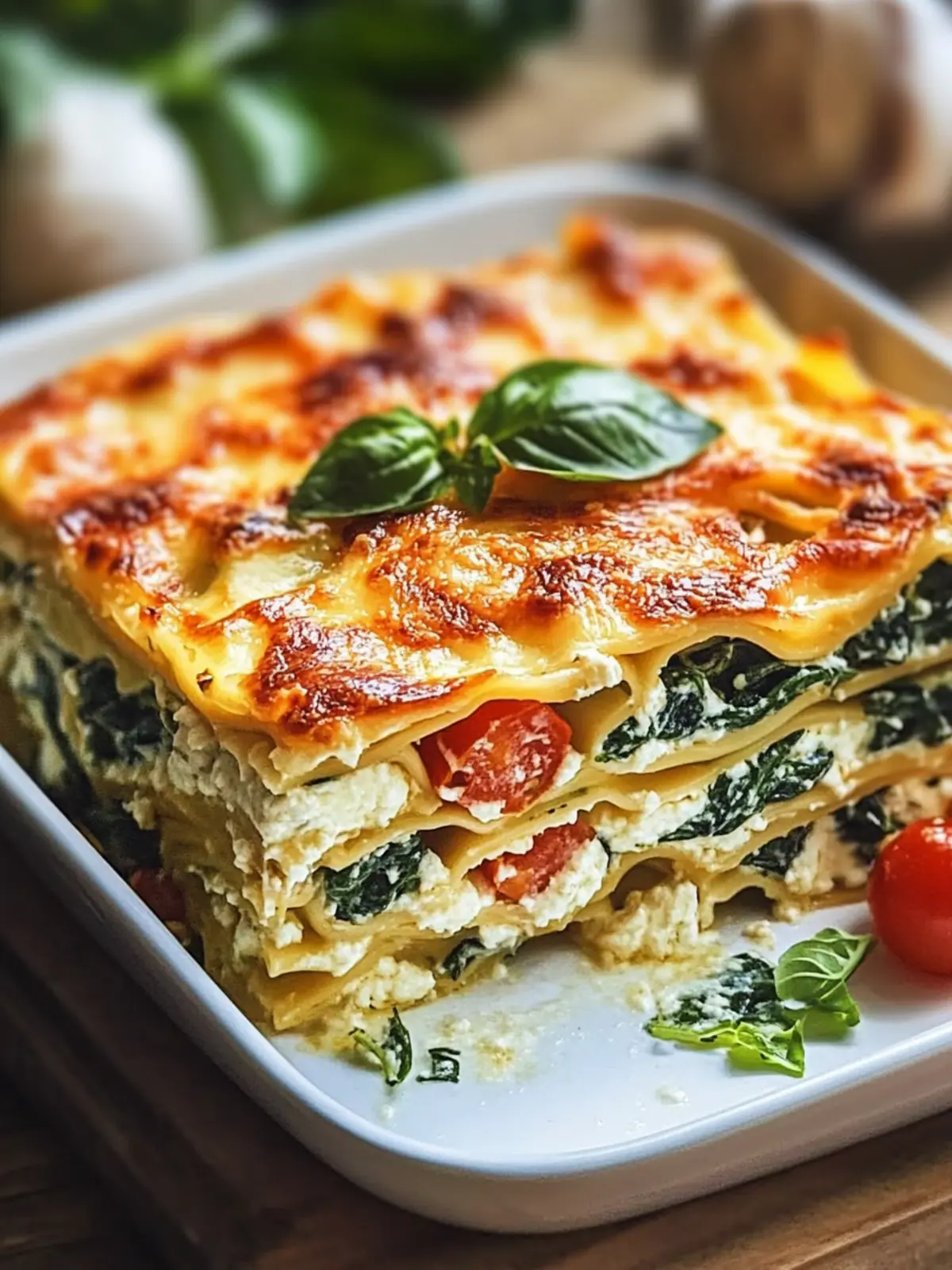 Cremige vegetarische Lasagne mit Spinat und Ricotta für Genießer 2 Vegetarische Lasagne mit Spinat und Ricotta