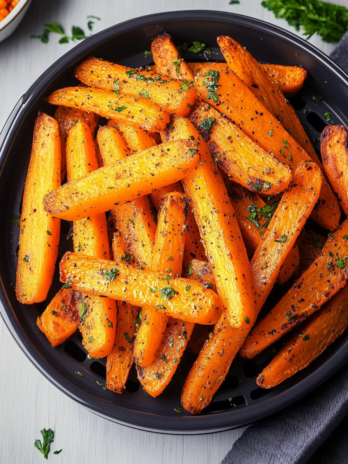 Geröstete Karotten aus dem Airfryer