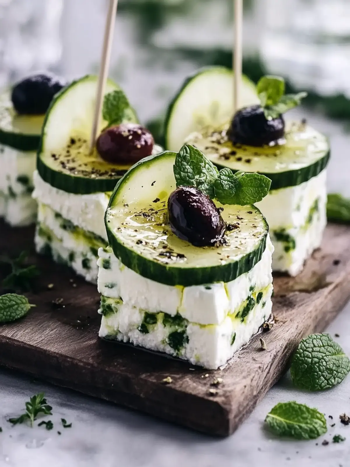 Feta Spieße mit Gurke Rezept – Frisch und Einfach Genießen 3 Feta Spieße mit Gurke Rezept