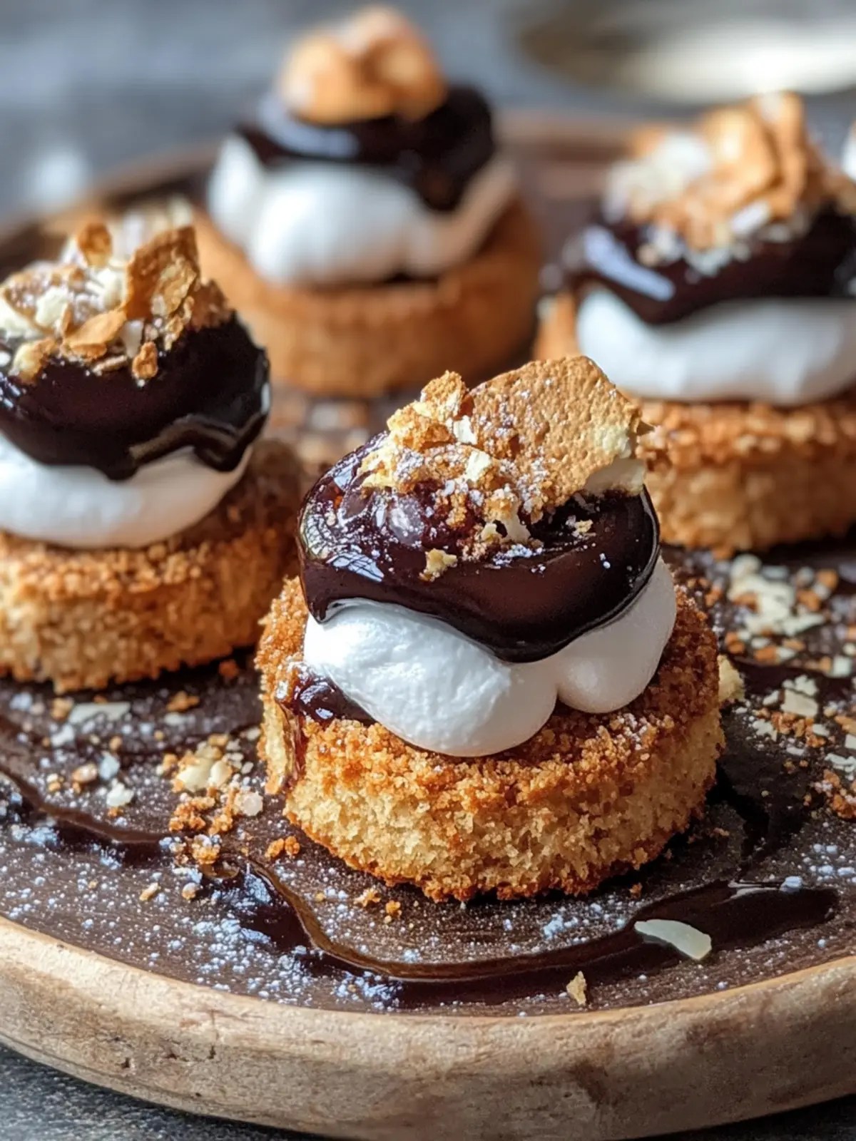 Mini S’mores Tarts mit Ganache – Überrasche Deine Gäste! 2 Mini S’mores Tartes mit Ganache