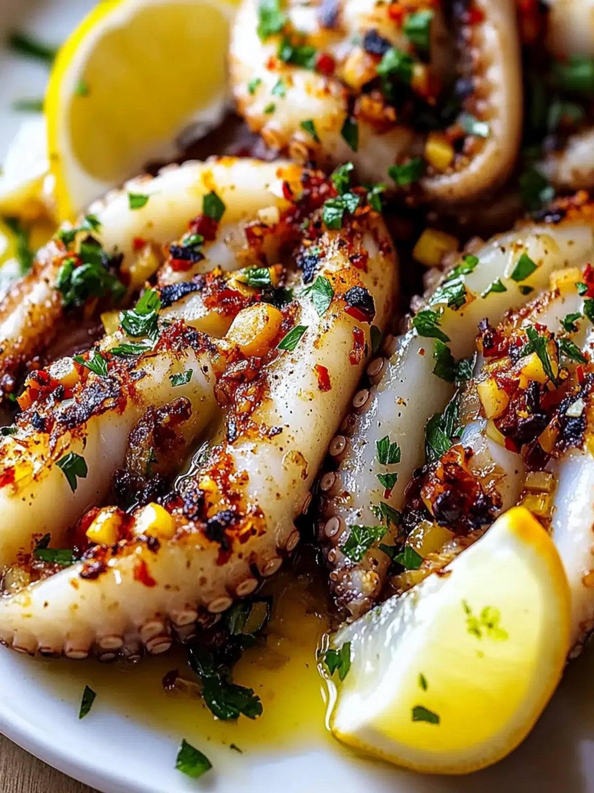 Gegrillter Tintenfisch mit Knoblauch: Ein Genuss für alle Sinne 2 Grilled squid with garlic enjoy