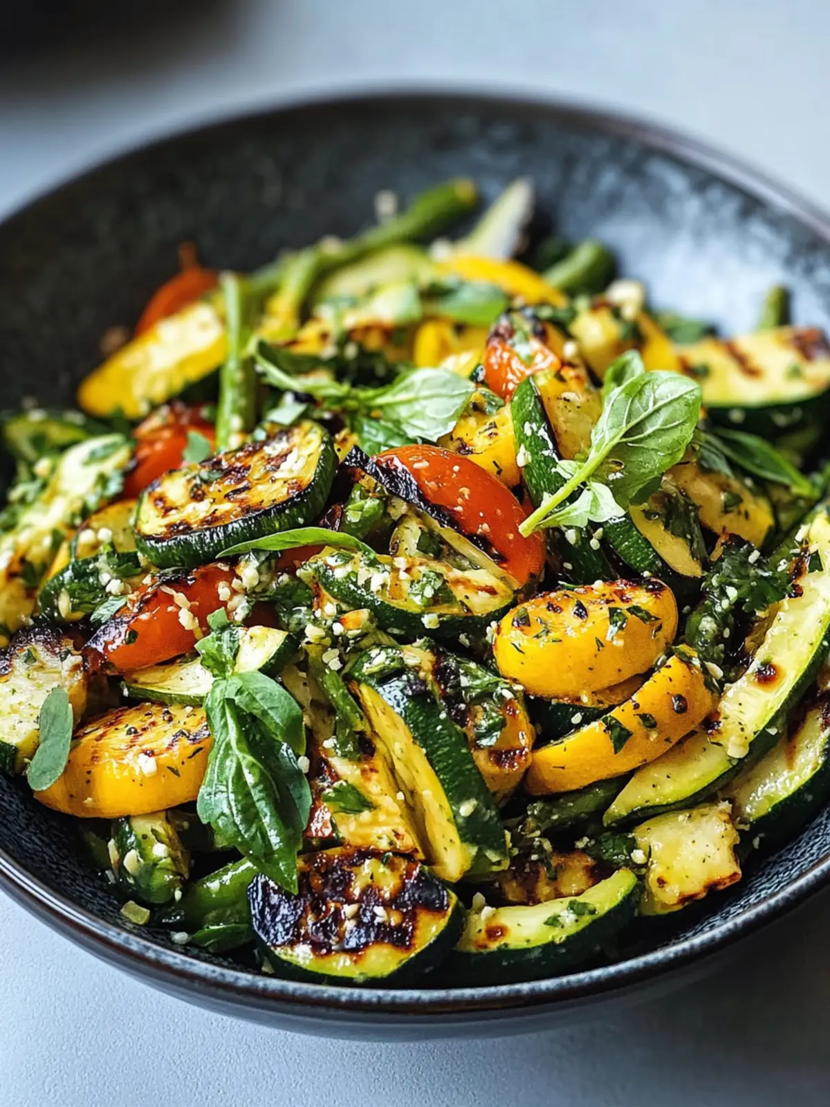 Gegrillter Zucchini- und Spargel-Salat für Sommerfrische 5 Gegrillter Zucchini- und Spargel-Salat