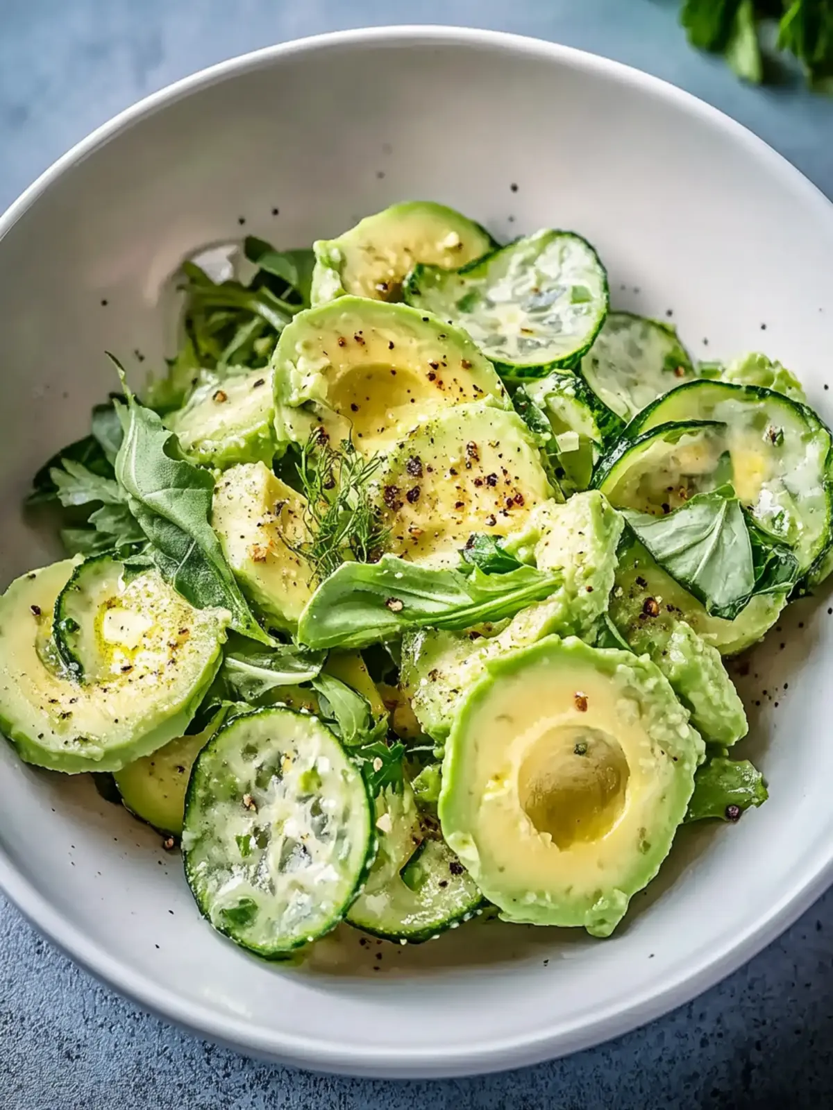 Cremiger Gurken-Avocado-Salat: Der perfekte Sommergenuss 4 Cremiger Gurken-Avocado-Salat