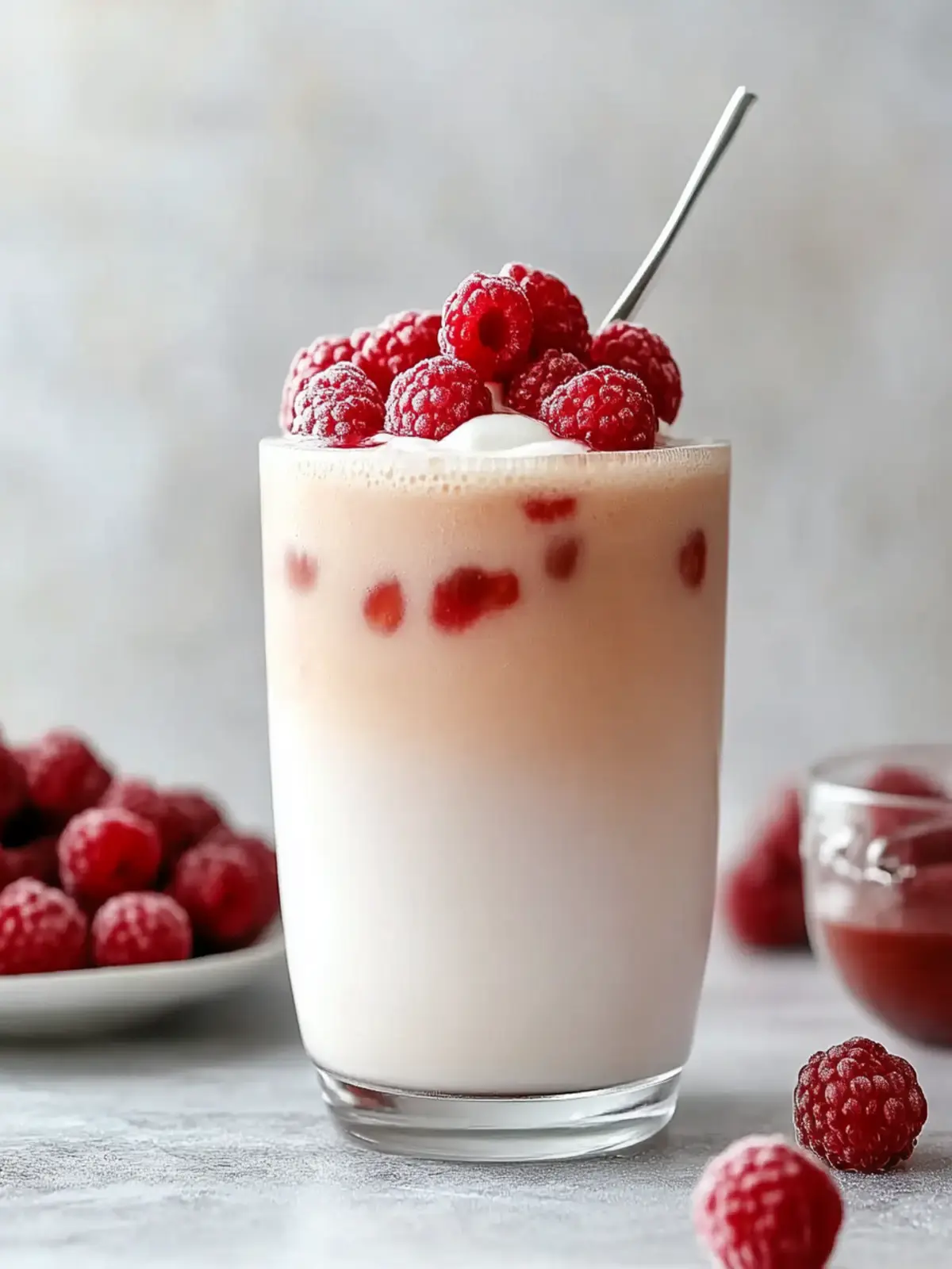 Vanille Himbeer Eiskaffee