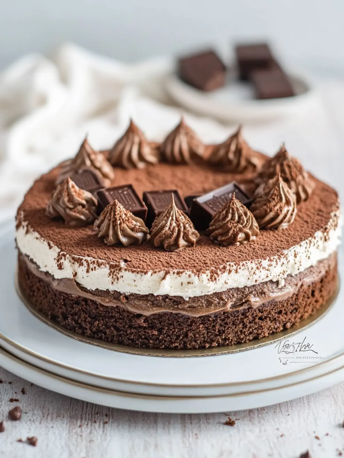 Schoko-Brownie-Torte mit Schokoladencreme für Schokoladenliebhaber 3 Schoko-Brownie-Torte mit Schokoladencreme