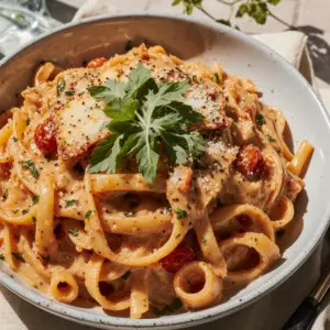Cremige vegane Pasta mit getrockneten Tomaten für Schnelle Küche 2 Cremige vegane Pasta mit getrockneten Tomaten für Schnelle Küche