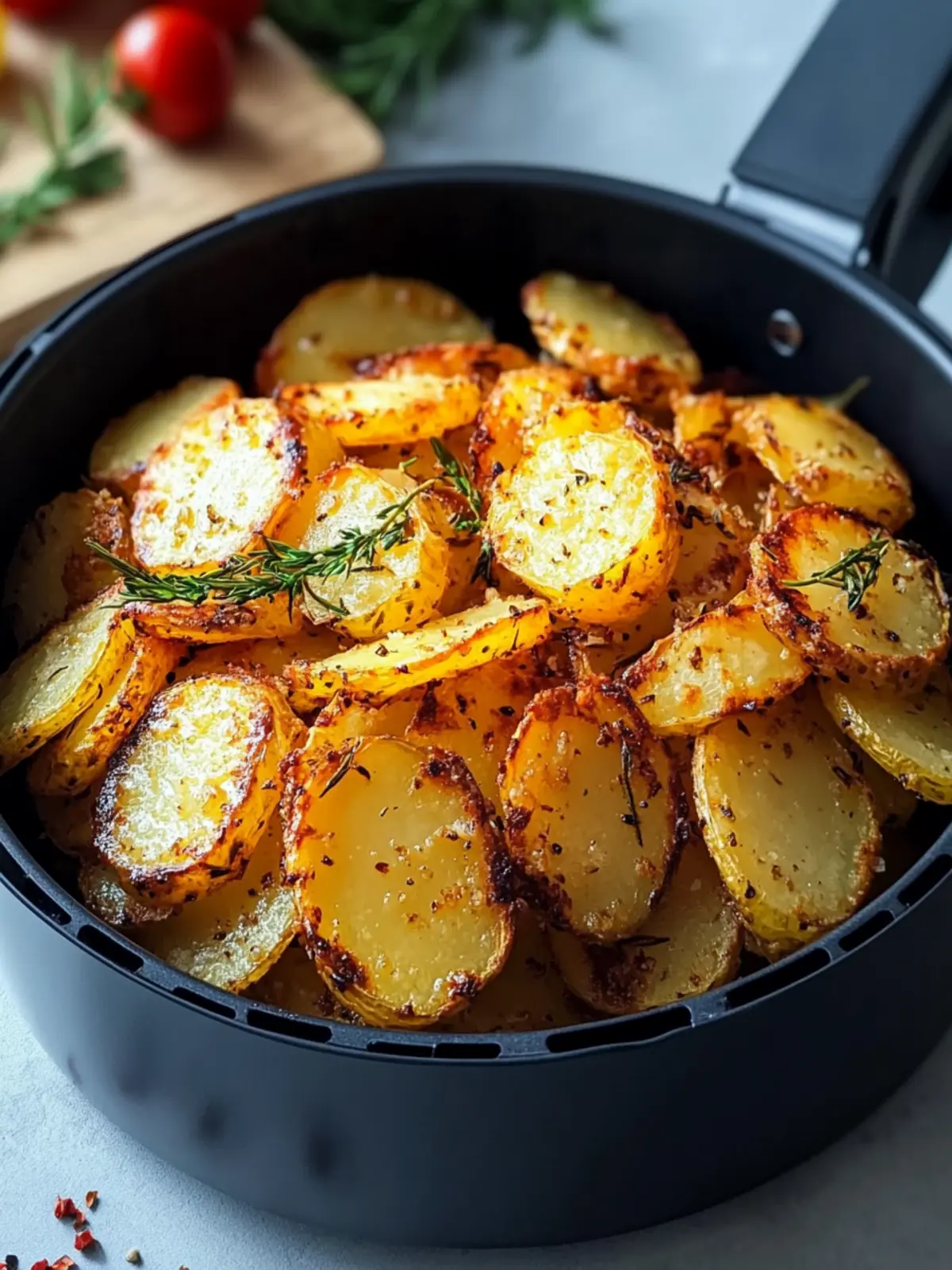 Knusprige Air Fryer Kartoffelscheiben für den perfekten Snack 3 Knusprige Air Fryer Kartoffelscheiben