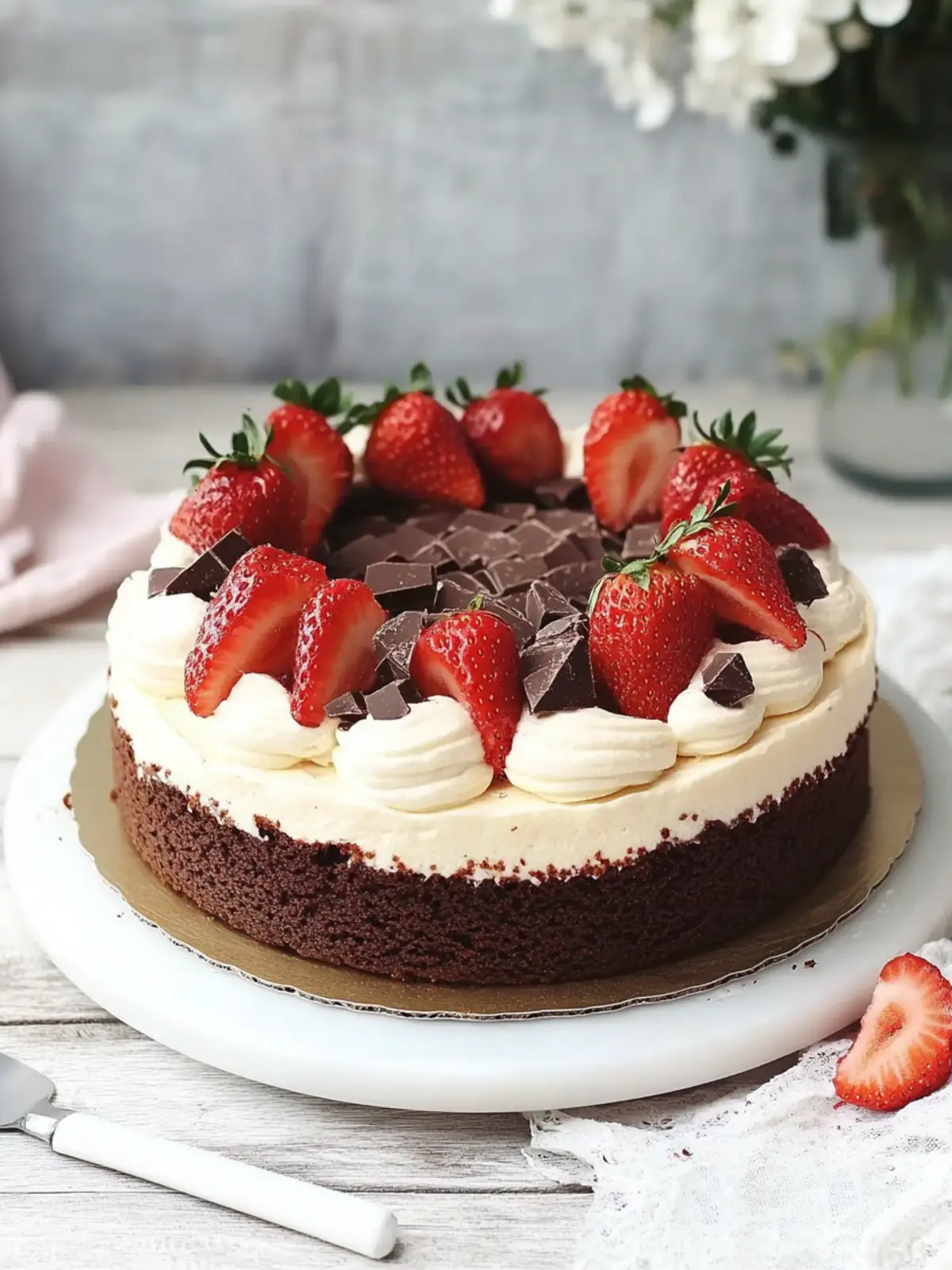 Himmlische Erdbeer-Schoko-Torte mit Quarkfüllung zaubern 2 Erdbeer-Schoko-Torte