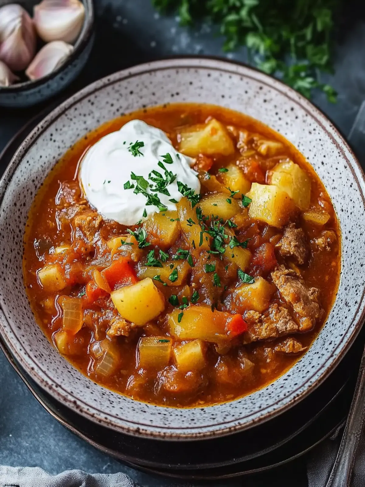 Szegediner Gulasch ganz
