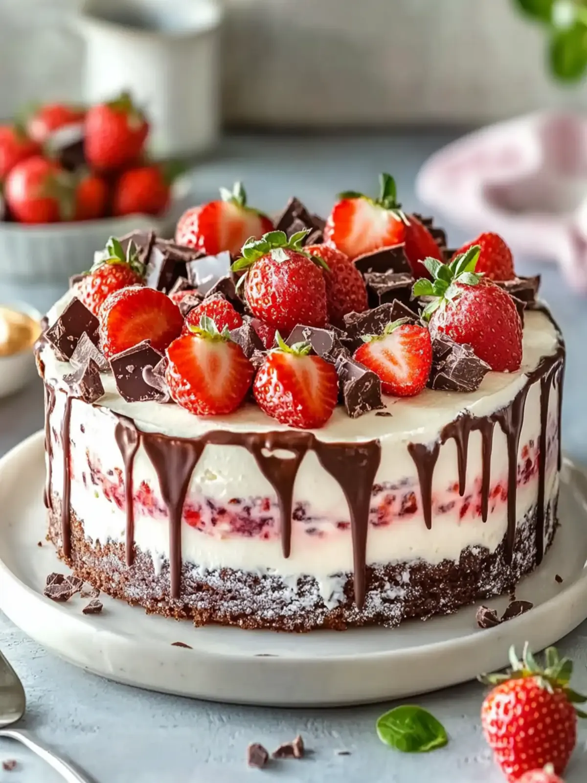 Yogurette Erdbeertorte – Beste Sommertorte mit Schoko & Erdbeeren! 4 Yogurette Erdbeertorte – Beste Sommertorte mit Schoko & Erdbeeren