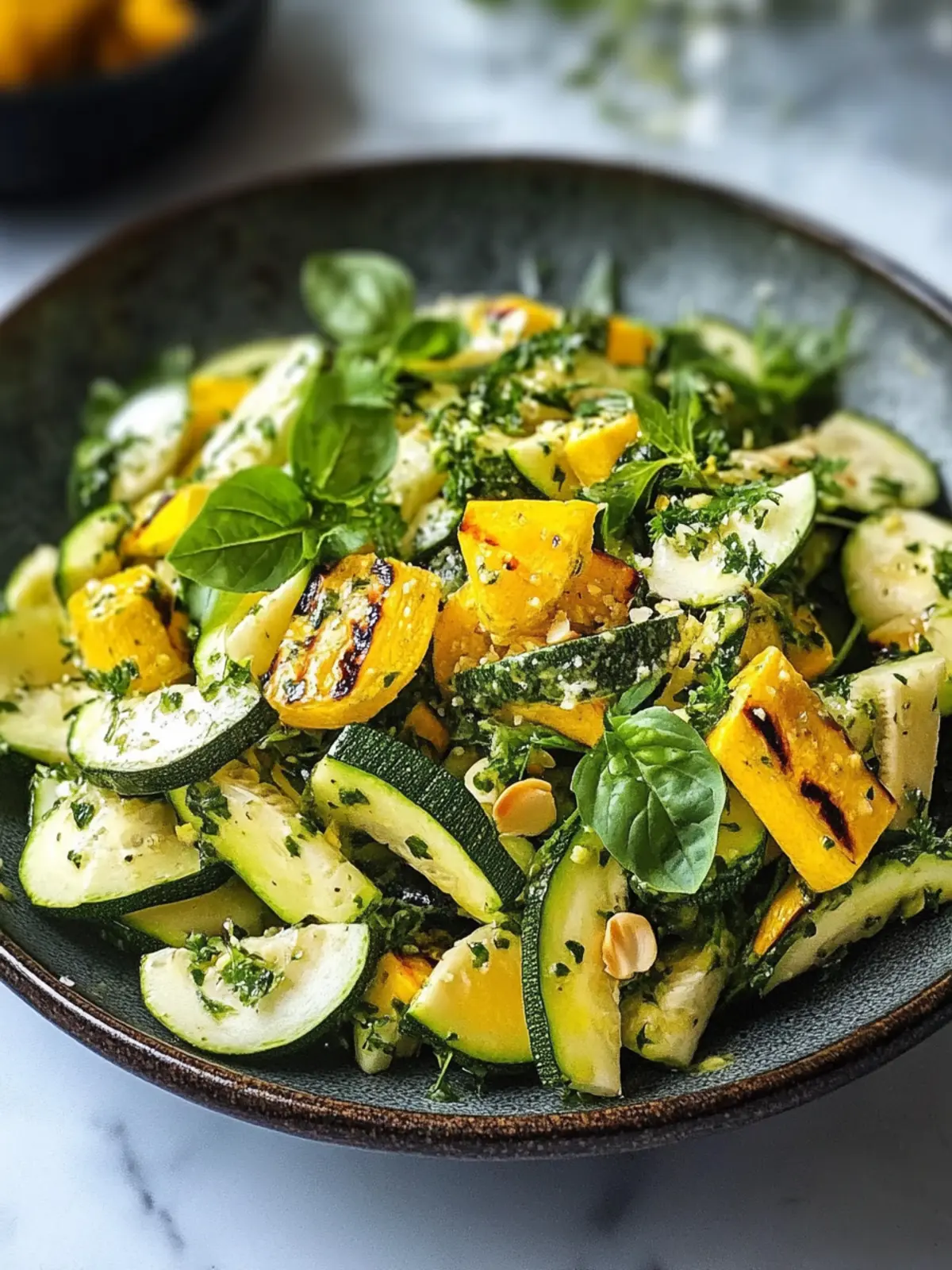 Gegrillter Zucchini- und Spargel-Salat für Sommerfrische 3 Gegrillter Zucchini- und Spargel-Salat