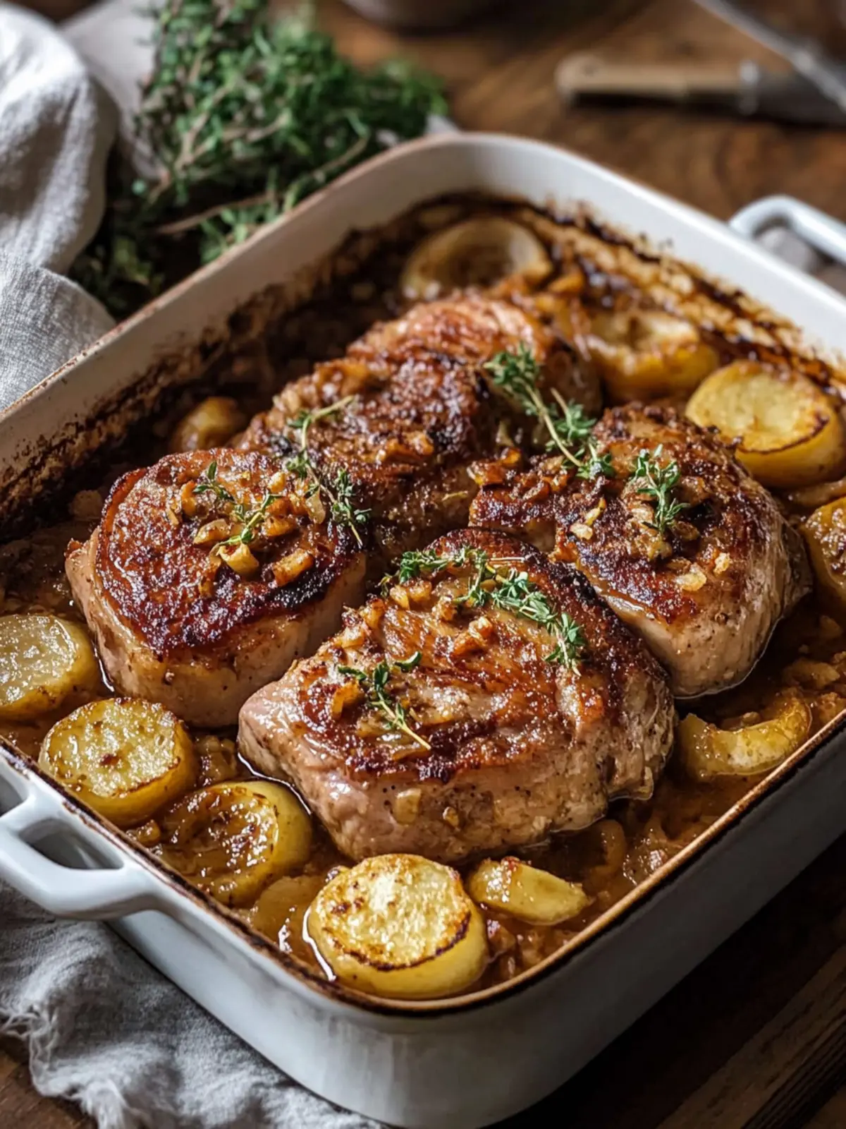 Saftige Schweinekoteletts aus dem Ofen für jeden Tag 4 Schweinekoteletts aus dem Ofen