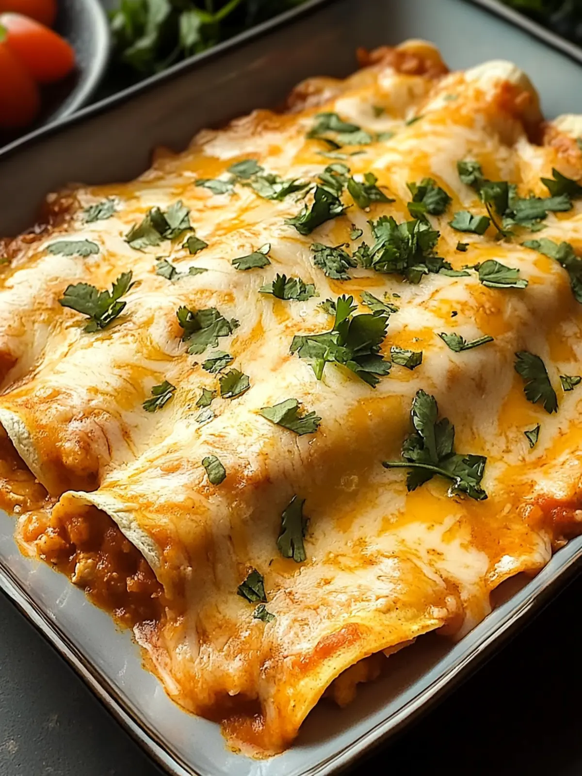 Käse Hühnchen Enchiladas Auflauf – Schnell & Familientauglich 2 Käse Hühnchen Enchiladas Auflauf