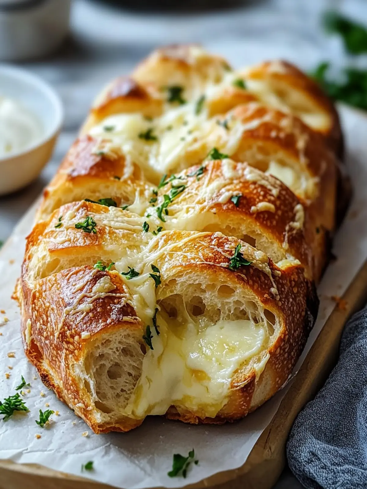 Zupfbrot mit Knoblauch und Käse für unvergessliche Snackmomente 4 Zupfbrot mit Knoblauch und Käse