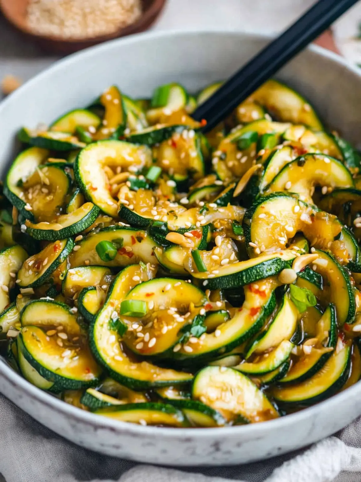 Würzige Knoblauch-Chinesische Zucchini Rezept für Genussmomente 4 Würzige Knoblauch-Chinesische Zucchini Rezept