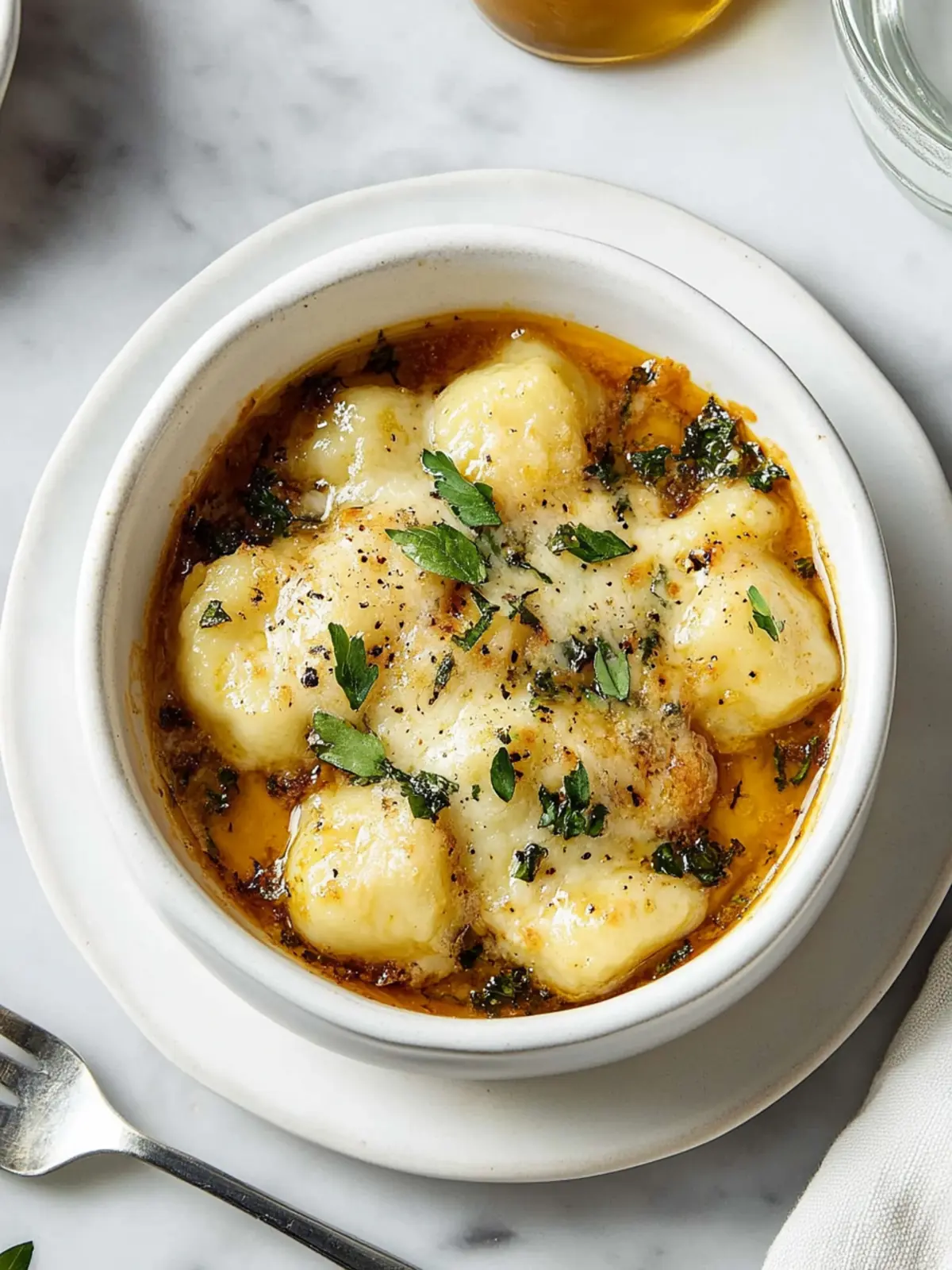 Französische Zwiebel Gnocchi Suppe für Herz und Seele 4 Französische Zwiebel Gnocchi Suppe