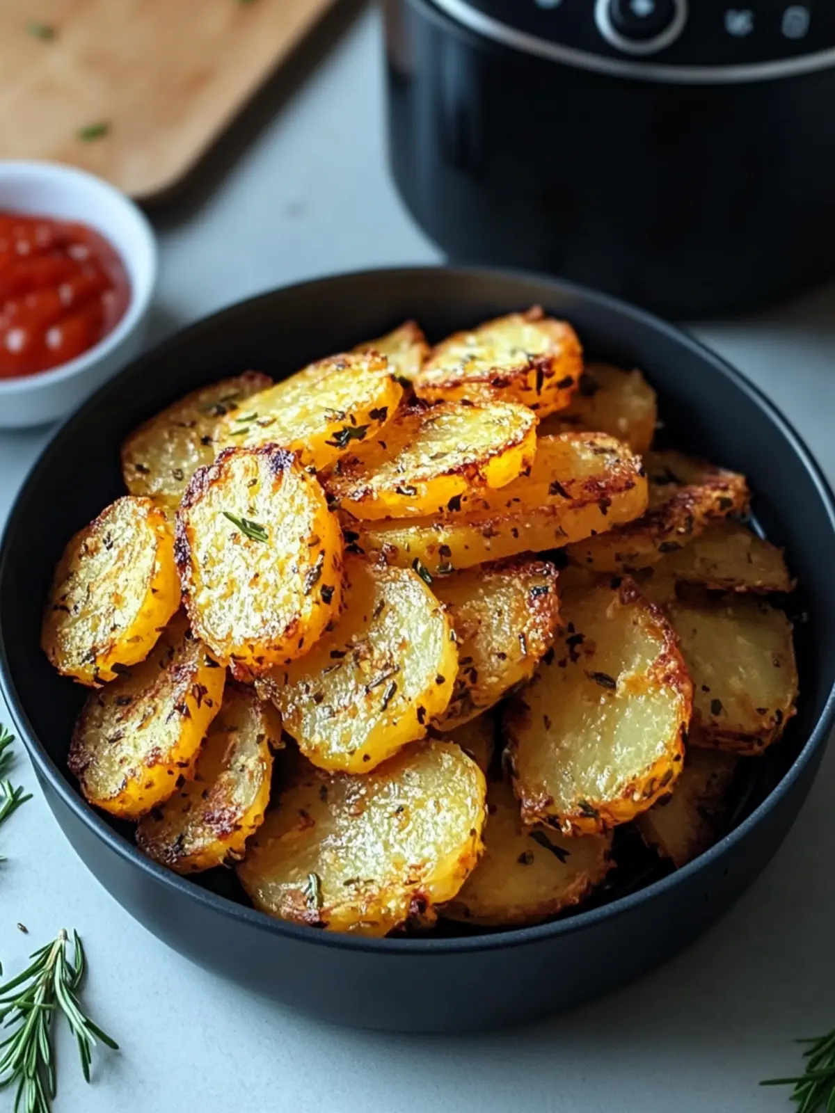 Knusprige Air Fryer Kartoffelscheiben für den perfekten Snack 4 Knusprige Air Fryer Kartoffelscheiben