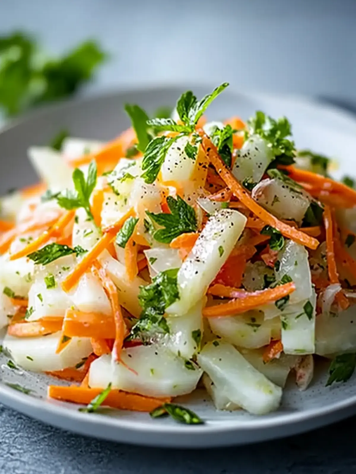 Kohlrabi Karottensalat Kräuter – Frisch und Gesund genießen 2 Kohlrabi Karottensalat Kräuter