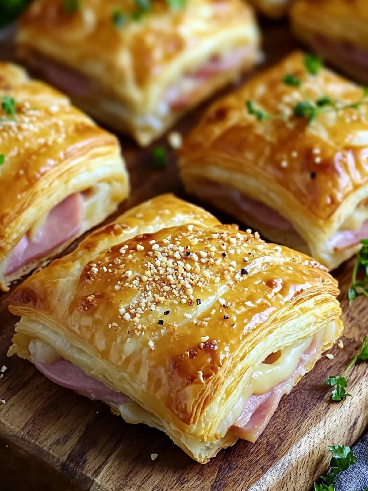 Puff Pastry Filled with Ham and Cheese in No Time – So Einfach! 5 Puff pastry filled with ham and cheese in no time.