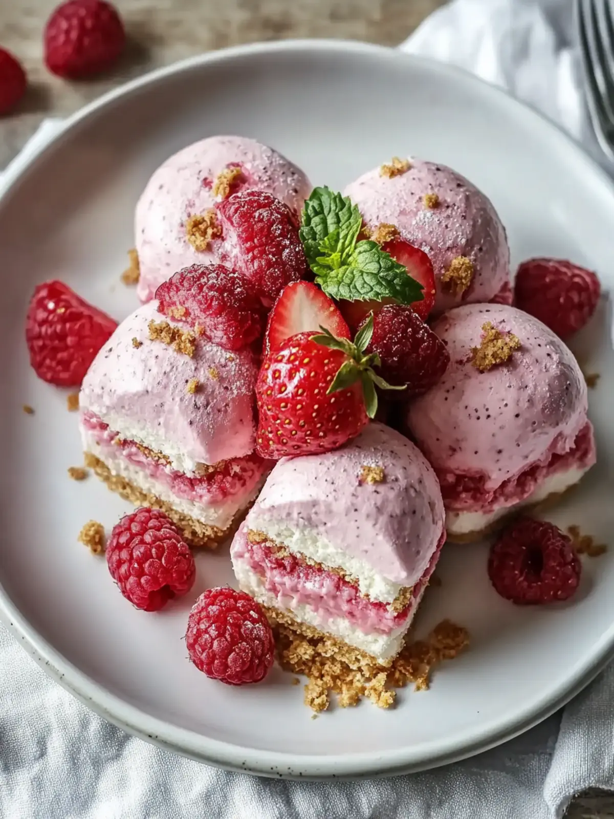 Erdbeer-Käsekuchen-Proteinkugeln in 15 Minuten zubereiten 3 Erdbeer-Käsekuchen-Proteinkugeln in 15 Minuten
