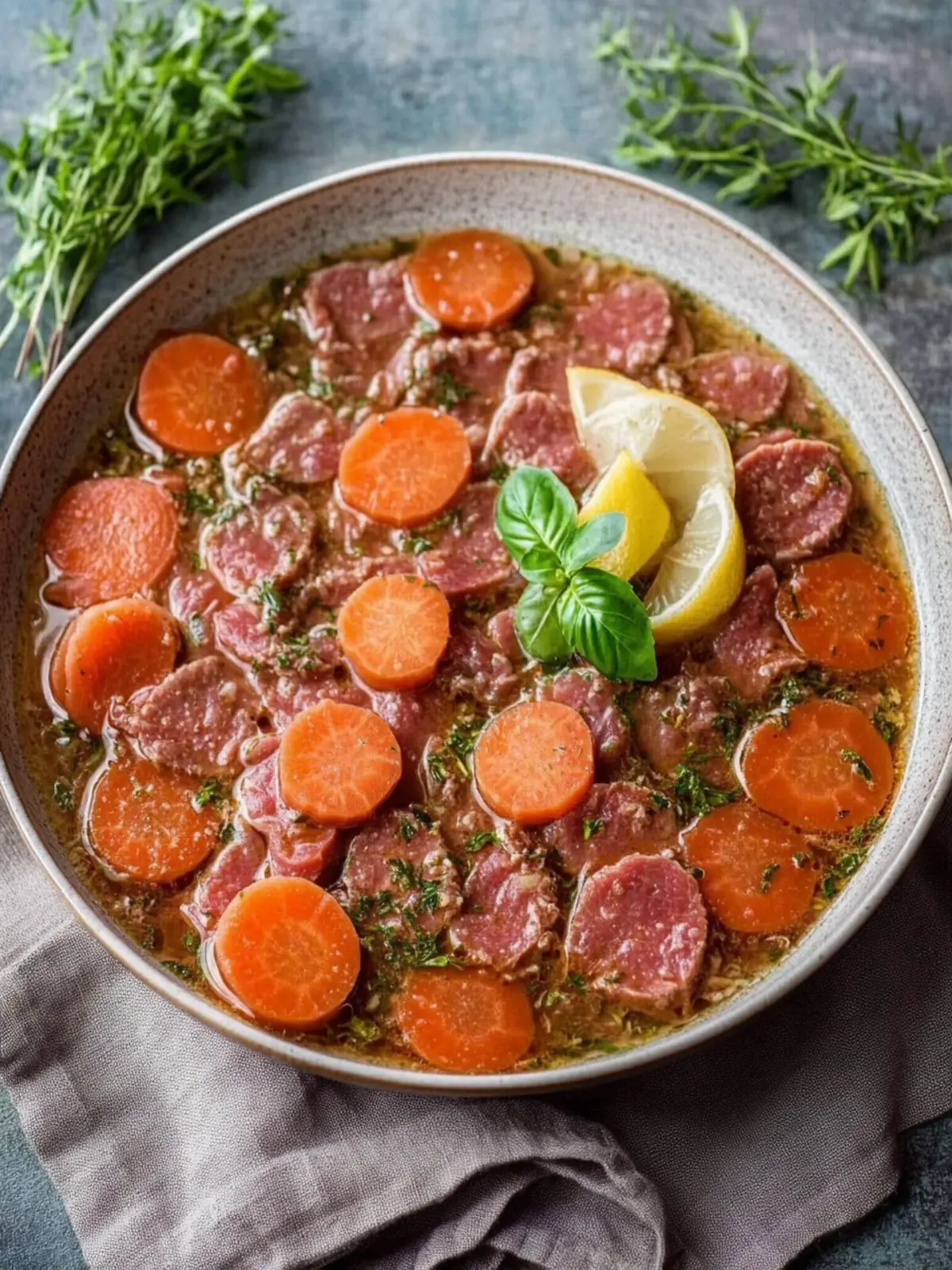 Möhreneintopf mit Hackfleisch