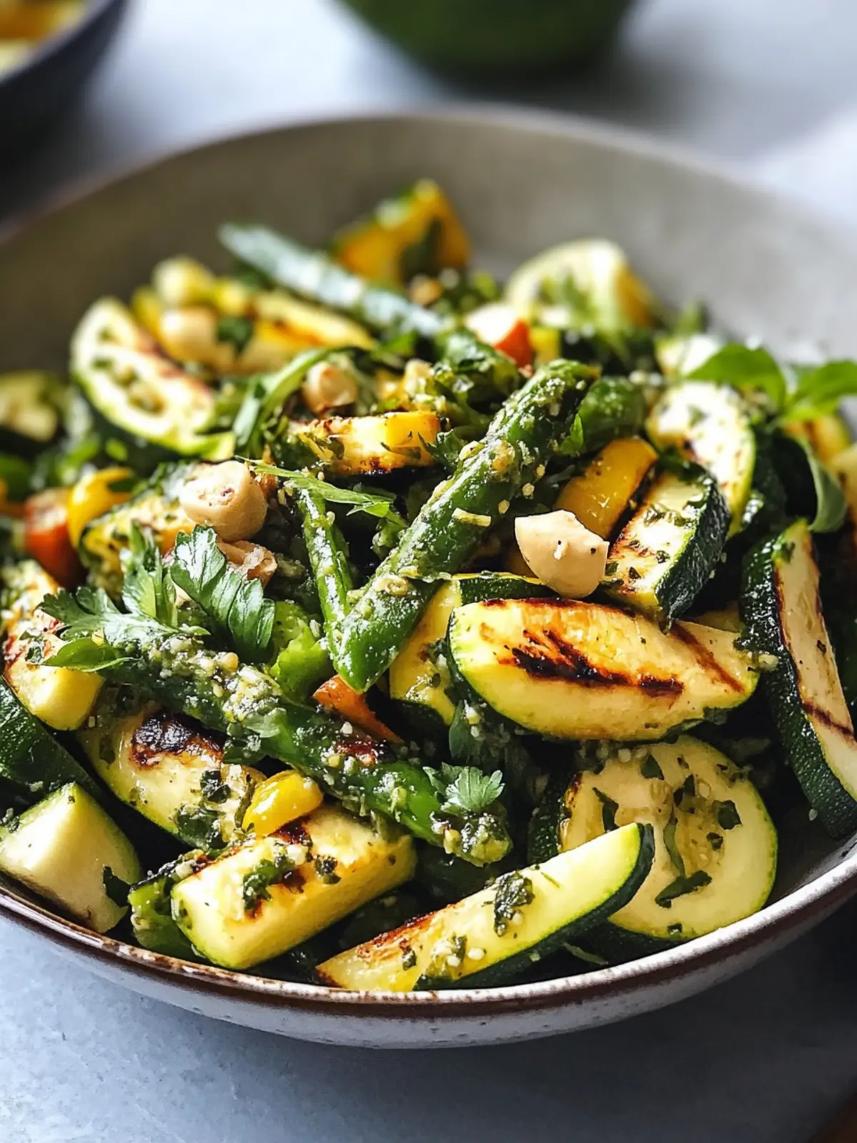 Gegrillter Zucchini- und Spargel-Salat für Sommerfrische 2 Gegrillter Zucchini- und Spargel-Salat