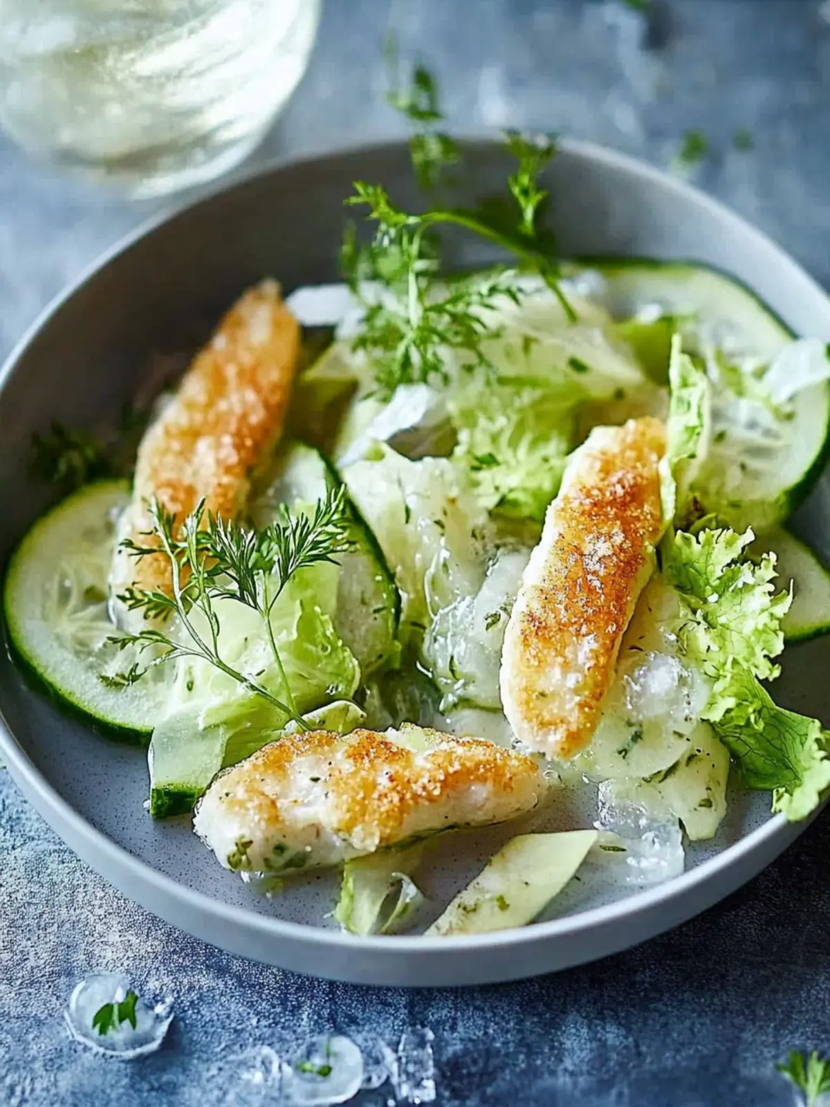 Hähnchenstreifen auf Spitzkohl