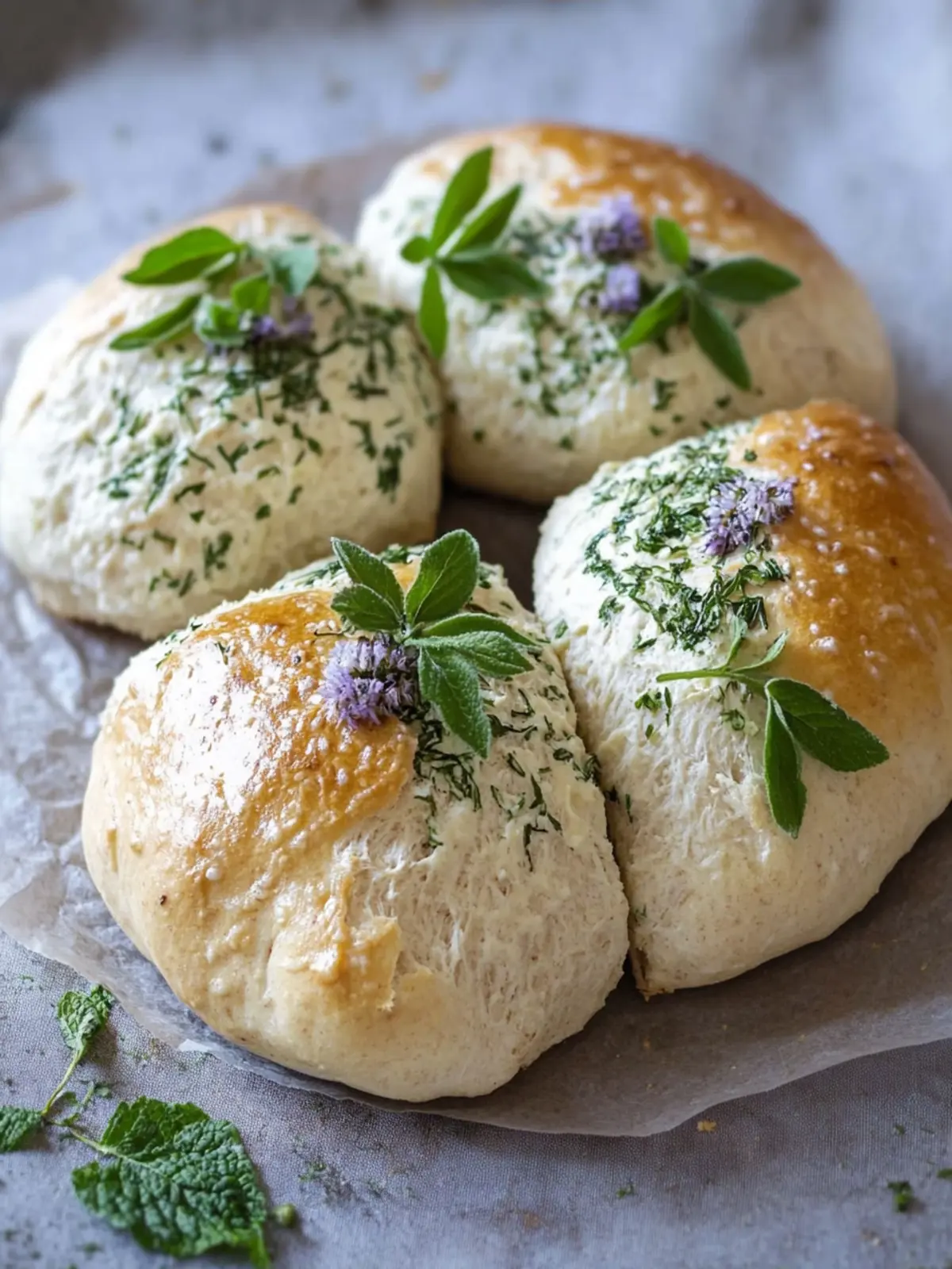 Brennnessel-Brötchen mit Wildkräutertopfen für dein Abenteuer 3 Brennnessel-Brötchen mit Wildkräutertopfen
