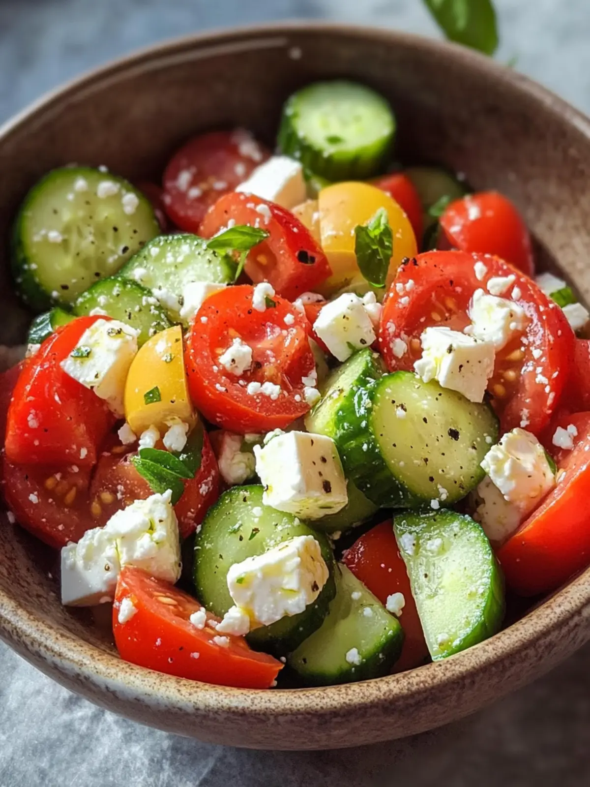 Erfrischender Tomaten-Feta-Gurken-Salat für heiße Tage 4 Refreshing Tomato Feta Cucumber Salad