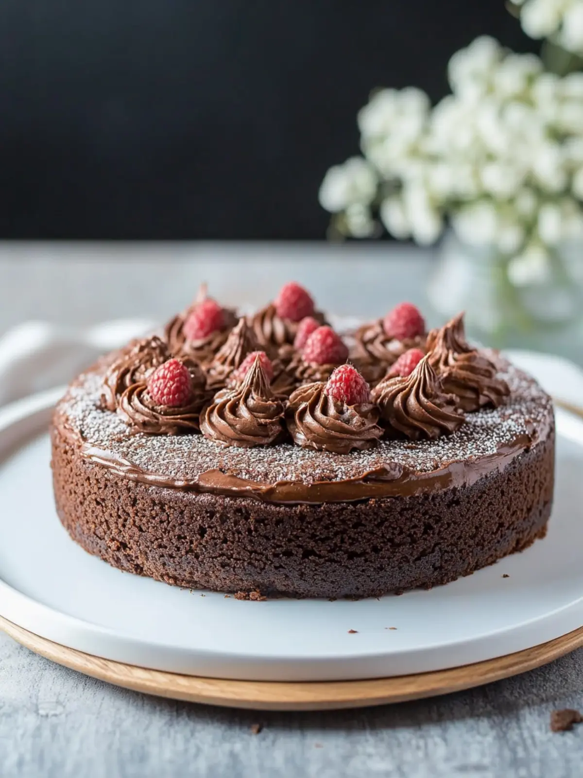 Schoko-Brownie-Torte mit Schokoladencreme für Schokoladenliebhaber 2 Schoko-Brownie-Torte mit Schokoladencreme