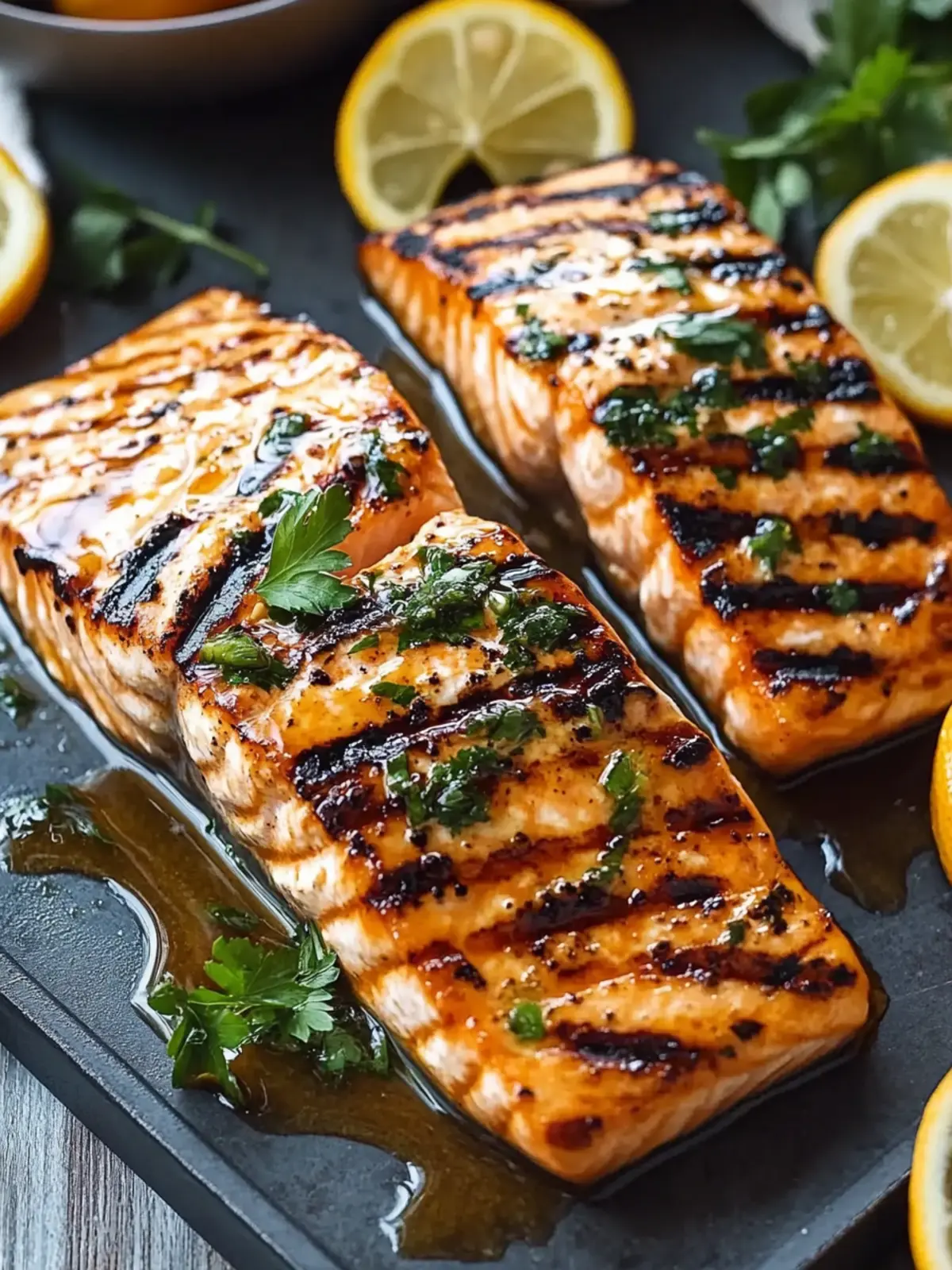 Grill den perfekten Lachs mit Honig-Zitrus-Marinade 4 Grilled salmon with honey-citrus marinade