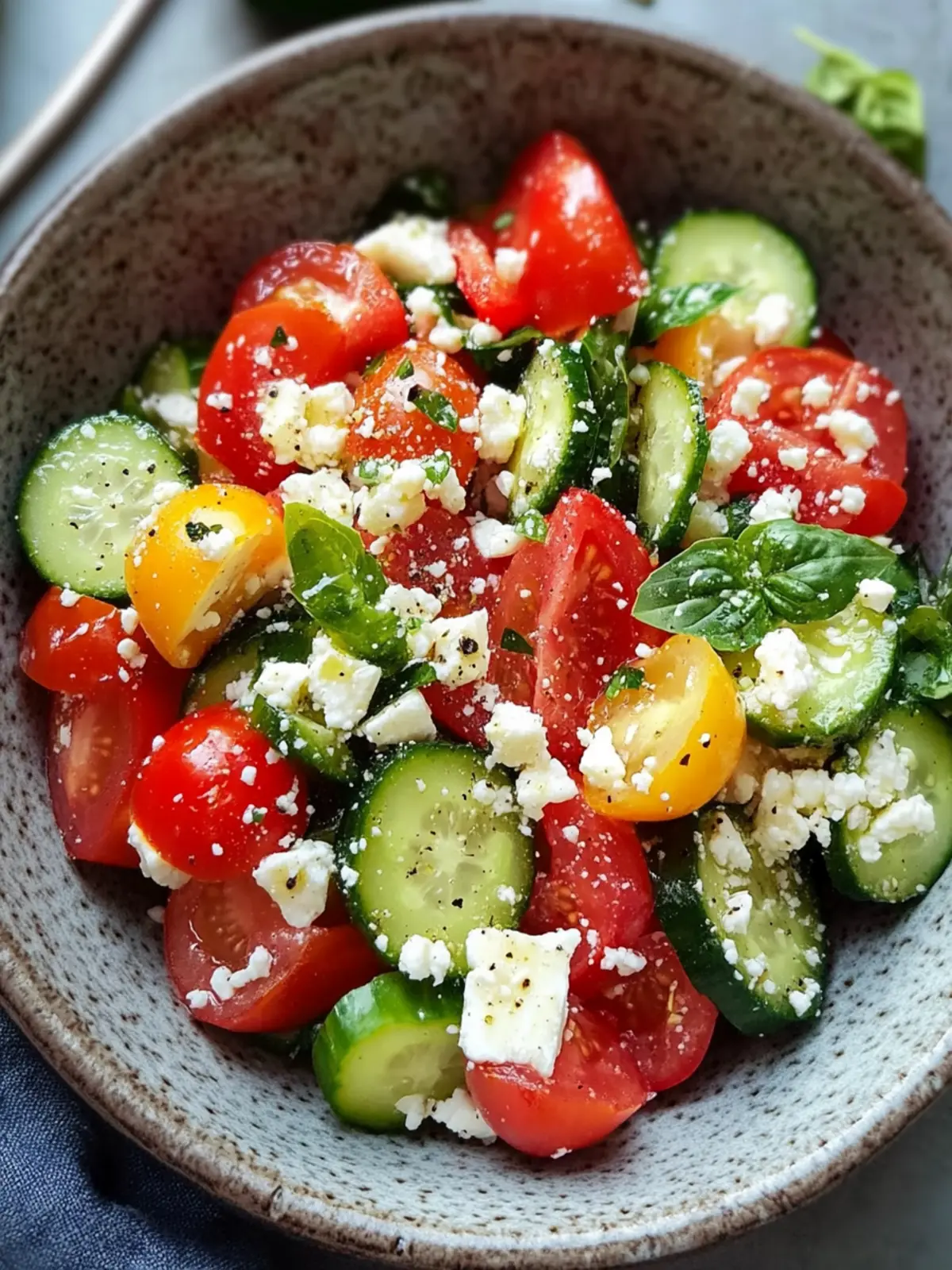 Erfrischender Tomaten-Feta-Gurken-Salat für heiße Tage 2 Refreshing Tomato Feta Cucumber Salad