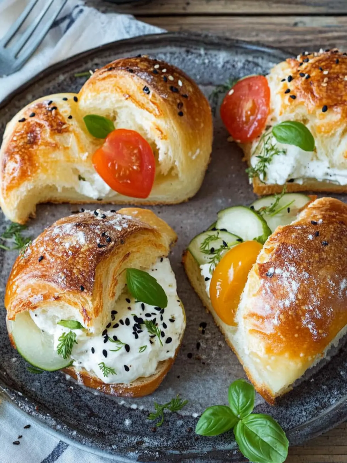 Schinken-Käse-Hörnchen mit Blätterteig: Einfach unwiderstehlich! 4 Schinken-Käse-Hörnchen mit Blätterteig