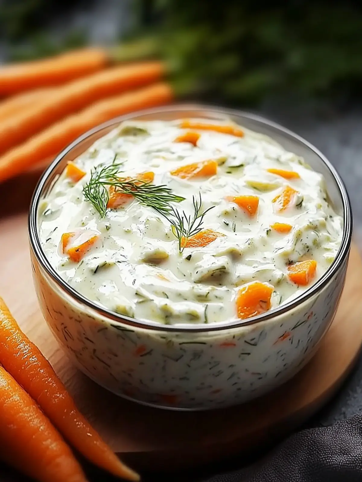 Cremiger Karotten-Dill-Dip für jeden Anlass genießen 2 Creamy Carrot Dill Dip for every occasion to enjoy