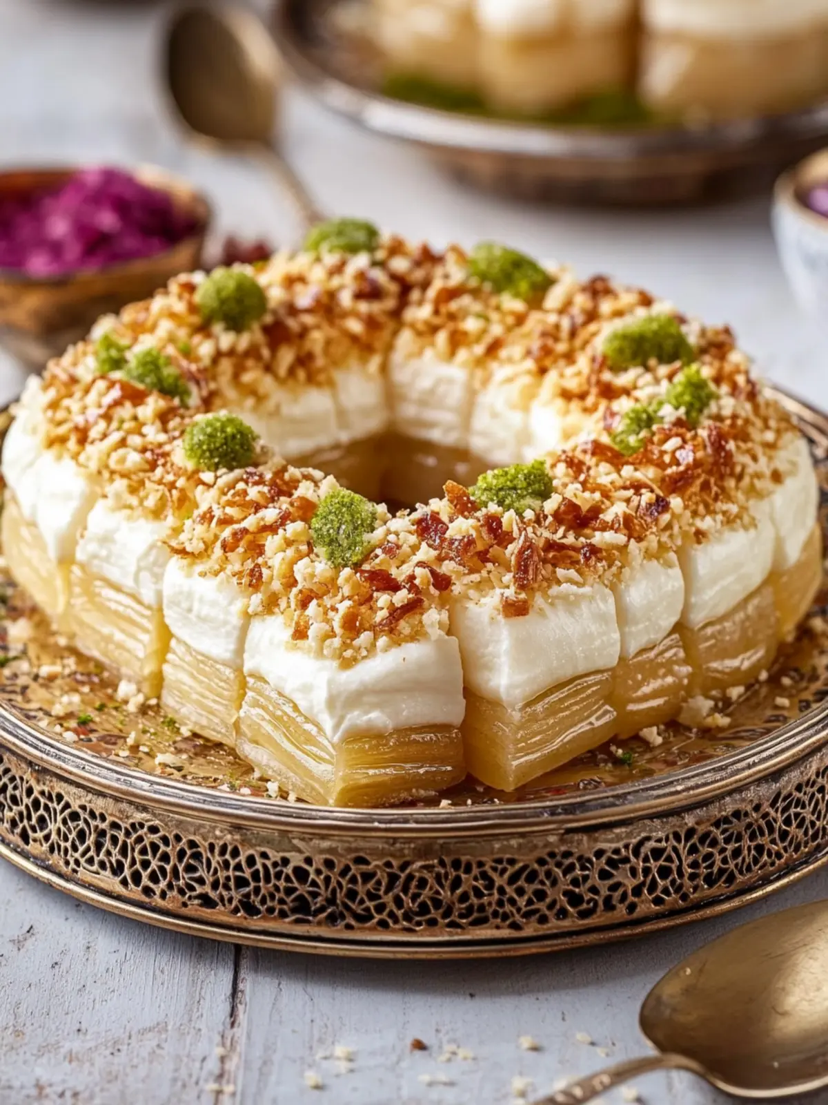 Saray Süßspeise Rezept: Verwöhnende Sultan Palast Köstlichkeit 3 Saray Süßspeise (Sultan Palast Süßspeise) Rezept