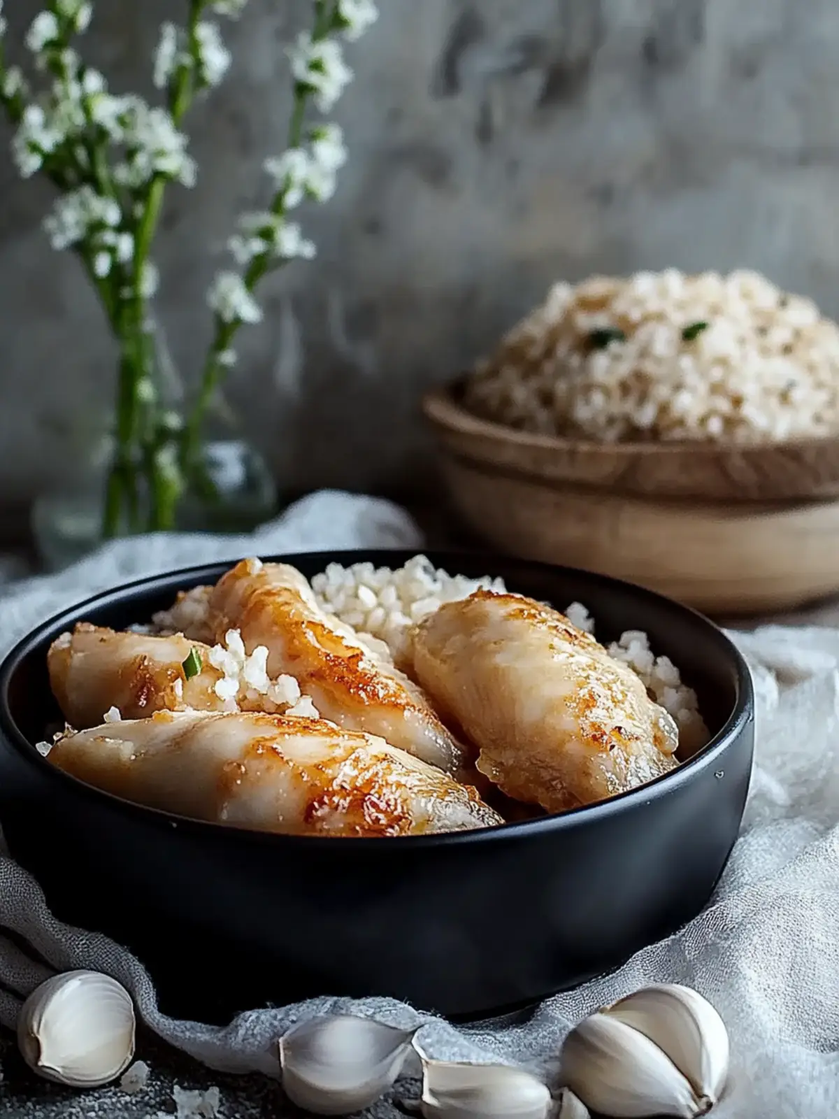 Knuspriger gebratener Reis mit Knoblauchhähnchen: So gelingt's! 3 knuspriger gebratener Reis mit Knoblauchhähnchen