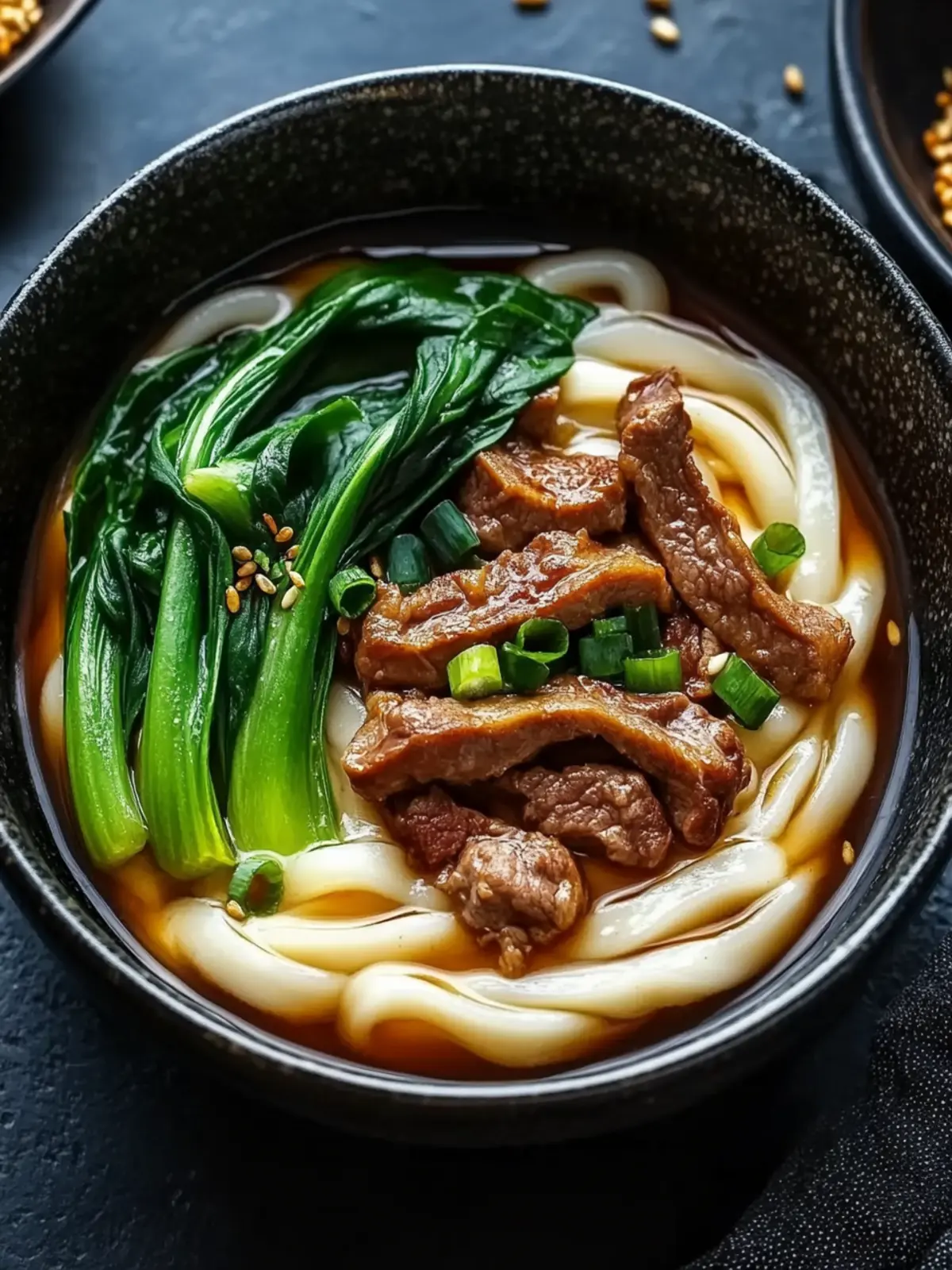 Udon Nudeln mit Rindfleisch und Pak Choi – Schnell und Lecker 4 Udon Nudeln mit Rindfleisch, Pak Choi und Röstzwiebeln