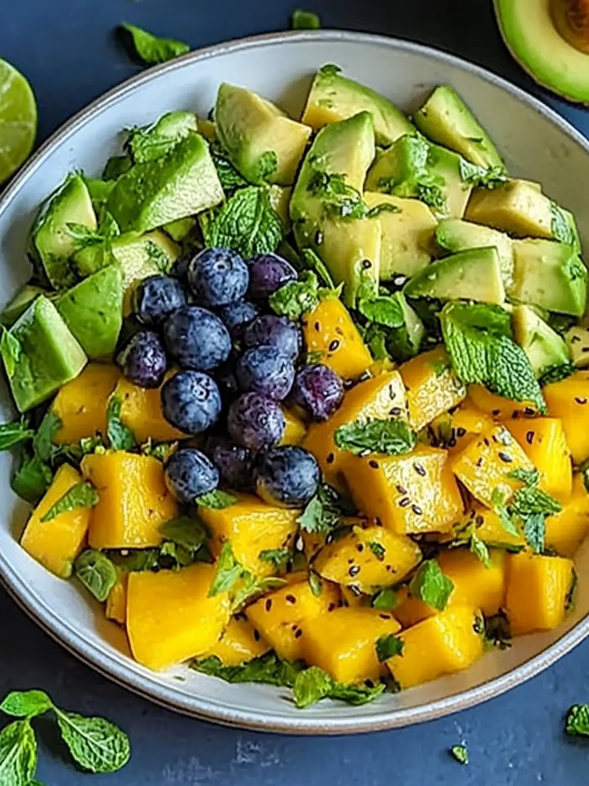 Mango-Avocado-Salat: Sommerfrische für dein Grillfest 3 Mango-Avocado-Salat