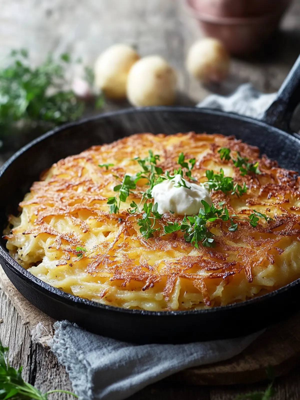 Hüttenkäse Kartoffelrösti Auflauf – Gesund und lecker für alle! 3 Hütten käse Kartoffel rösti Auflauf