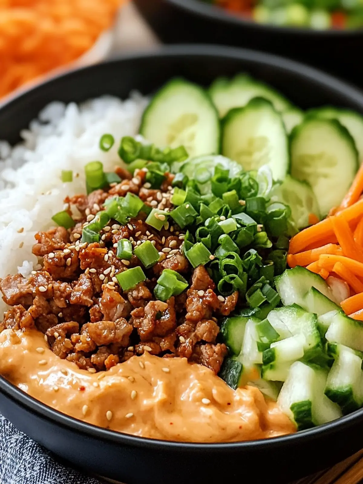 Koreanische Hackfleisch-Reisbowl: Blitzschnell & Gesund genießen 3 Koreanische Hackfleisch-Reisbowl
